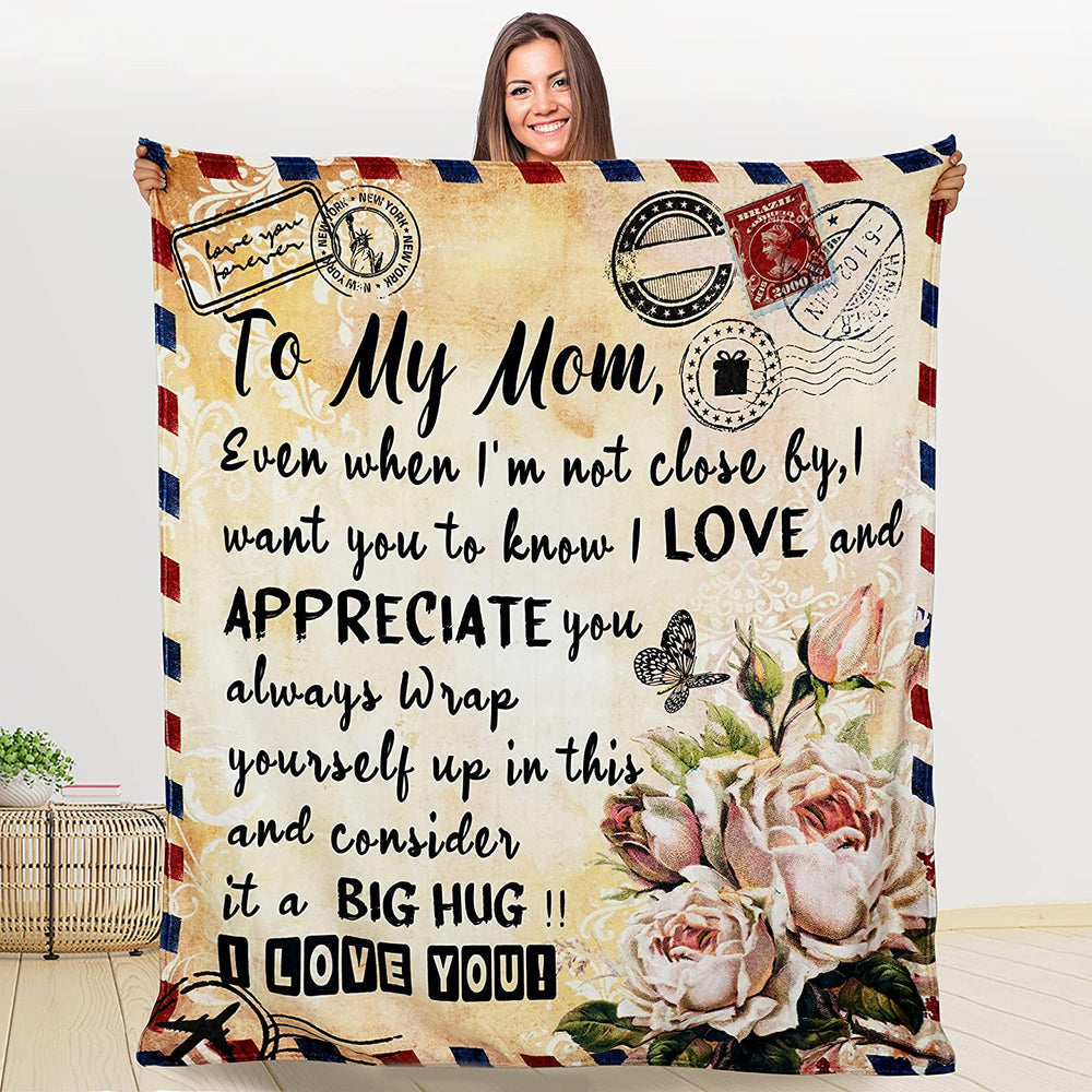 Mother's Day Blanket, Mother's Day Custom Gift From Son Daughter Kid, I love You Mom Blanket, To My Mom Blanket