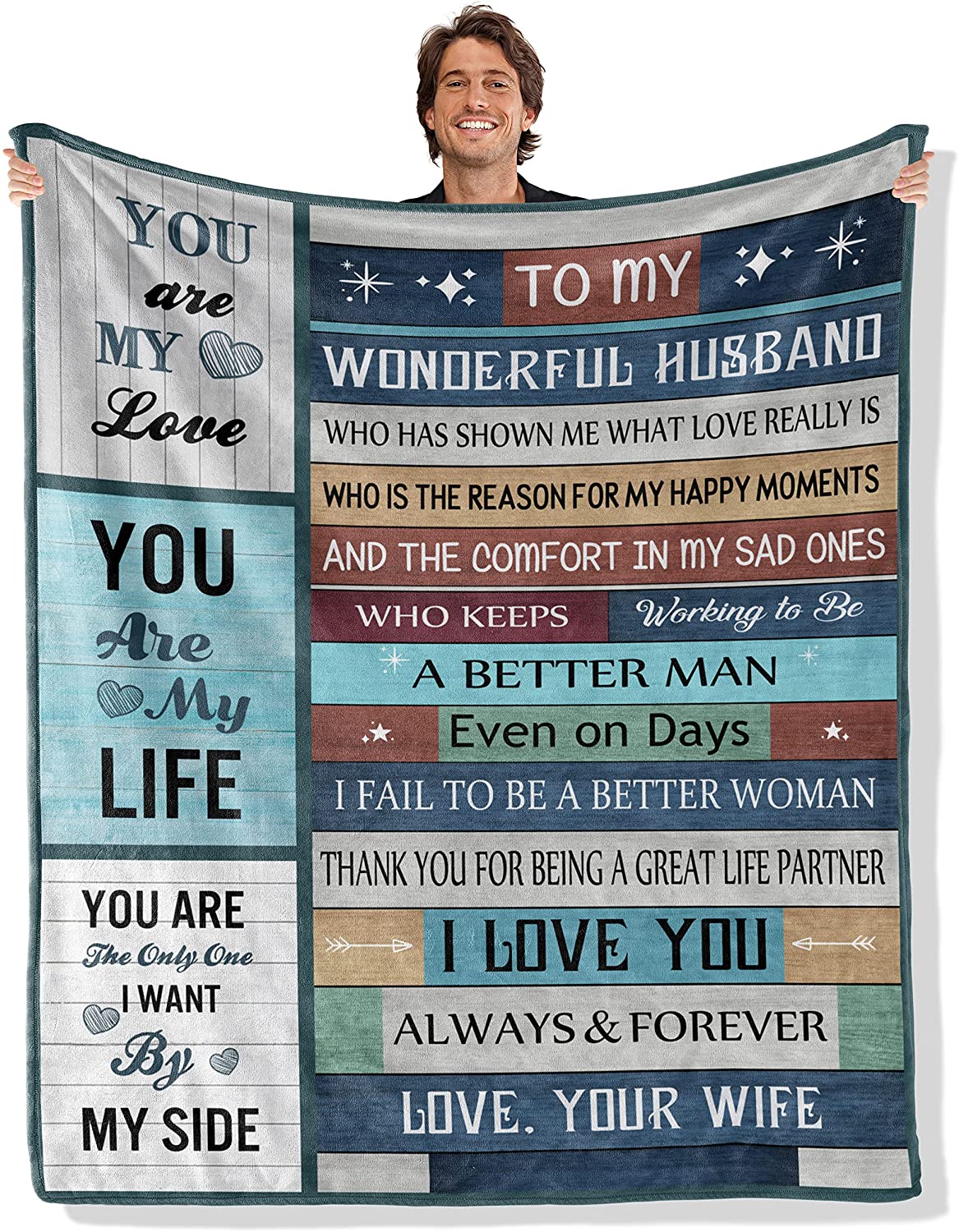 Gift For Husband Blanket - To My Wonderful Husband From Wife Blanket - Gift For Husband From Wife, Future Husband, Fathers Day, Valentine, Birthday, Couple - You Are My Love Blanket