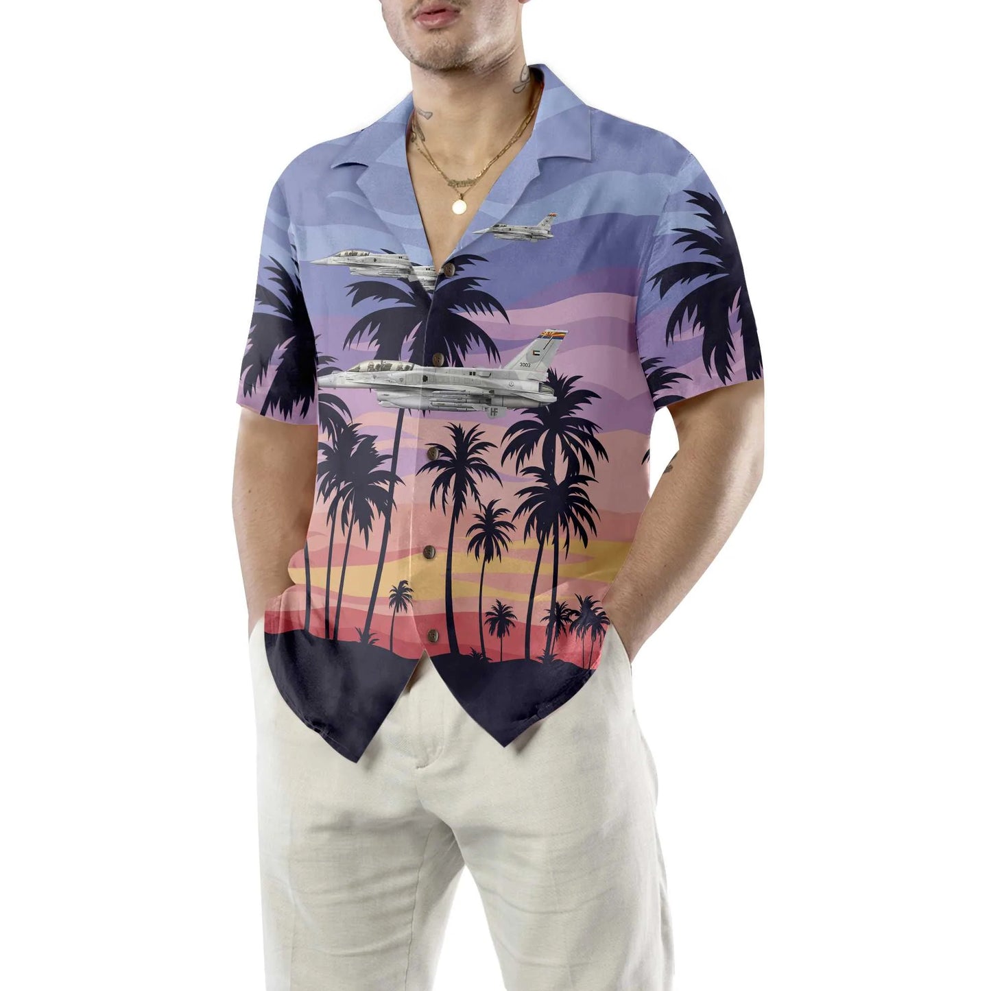 Tropical Aircraft On Sunset Hawaiian Shirt, Aircraft Aloha Shirt For Men And Women, Perfect Gift For Friends, Husband, Boyfriend, Wife, Girlfriend, Family