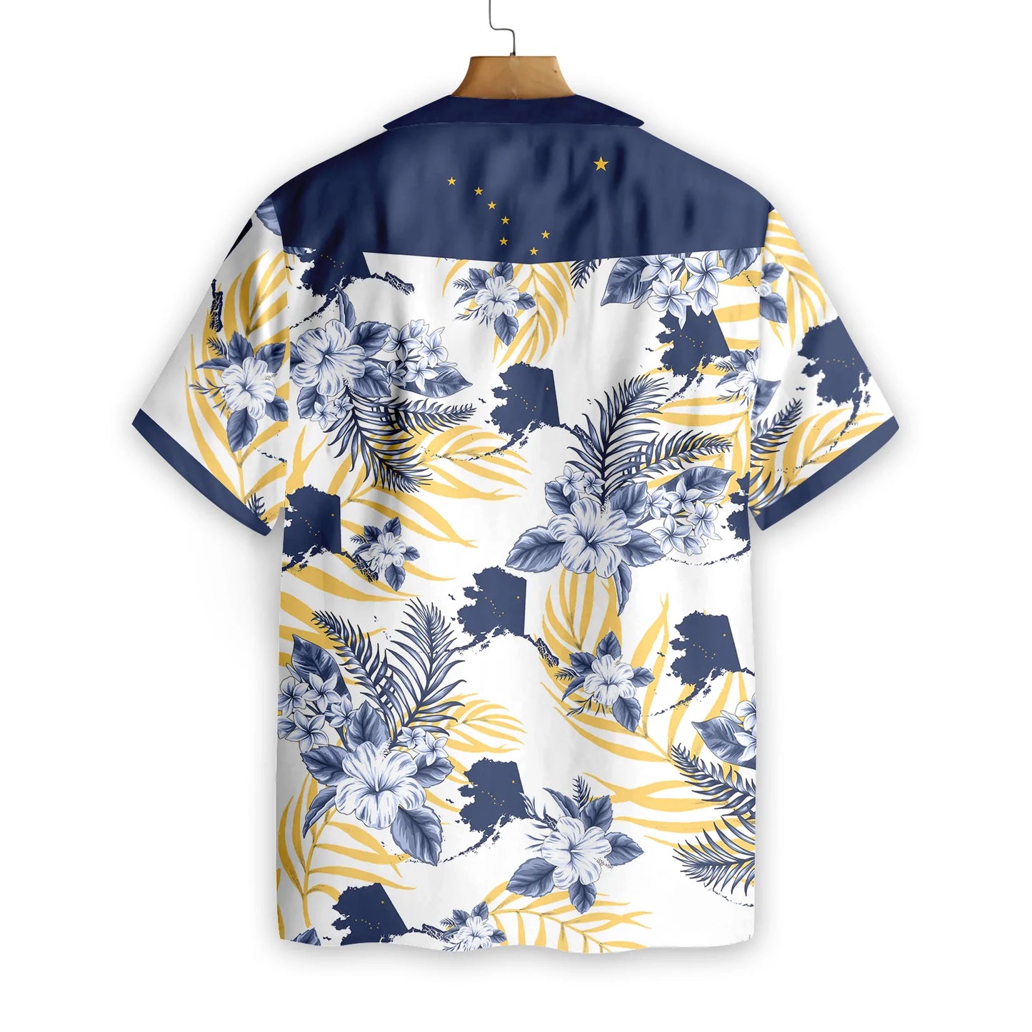 Alaska Map Tropical Flower Hawaiian Shirt, Alaska Proud Aloha Shirt For Men And Women, Perfect Gift For Friends, Husband, Boyfriend, Wife, Girlfriend, Family