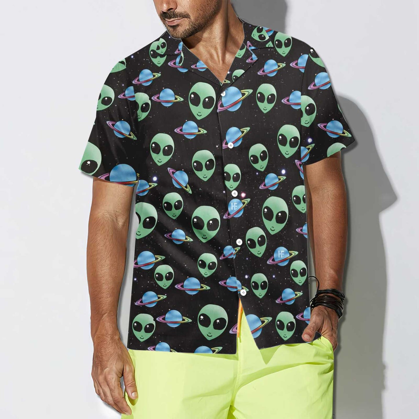 Alien Planet Hawaiian Shirt, Sky Galaxy Aloha Shirt For Men And Women, Perfect Gift For Friends, Husband, Boyfriend, Wife, Girlfriend, Family
