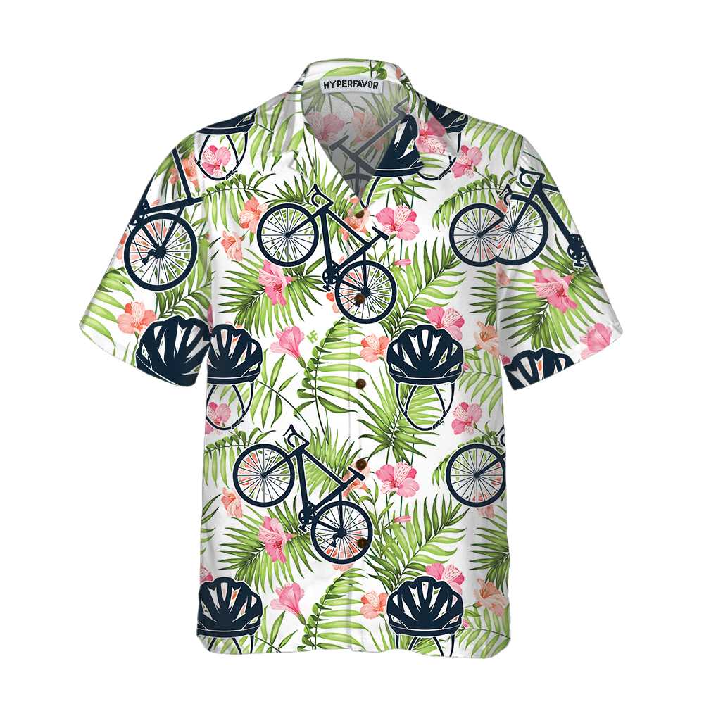 Aloha Cycling Hawaiian Shirt, Bicycle Tropical Aloha Shirt For Men And Women, Best Gift For Bikers
