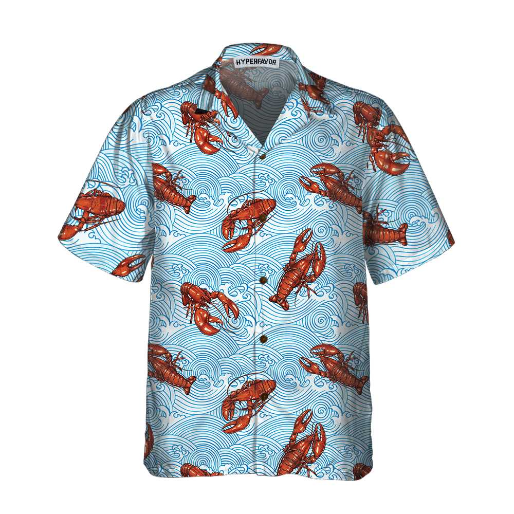 Lobster Hawaiian Shirt, Unique Lobster Print Aloha Shirt For Men And Women, Best Gift For Lobster Lovers