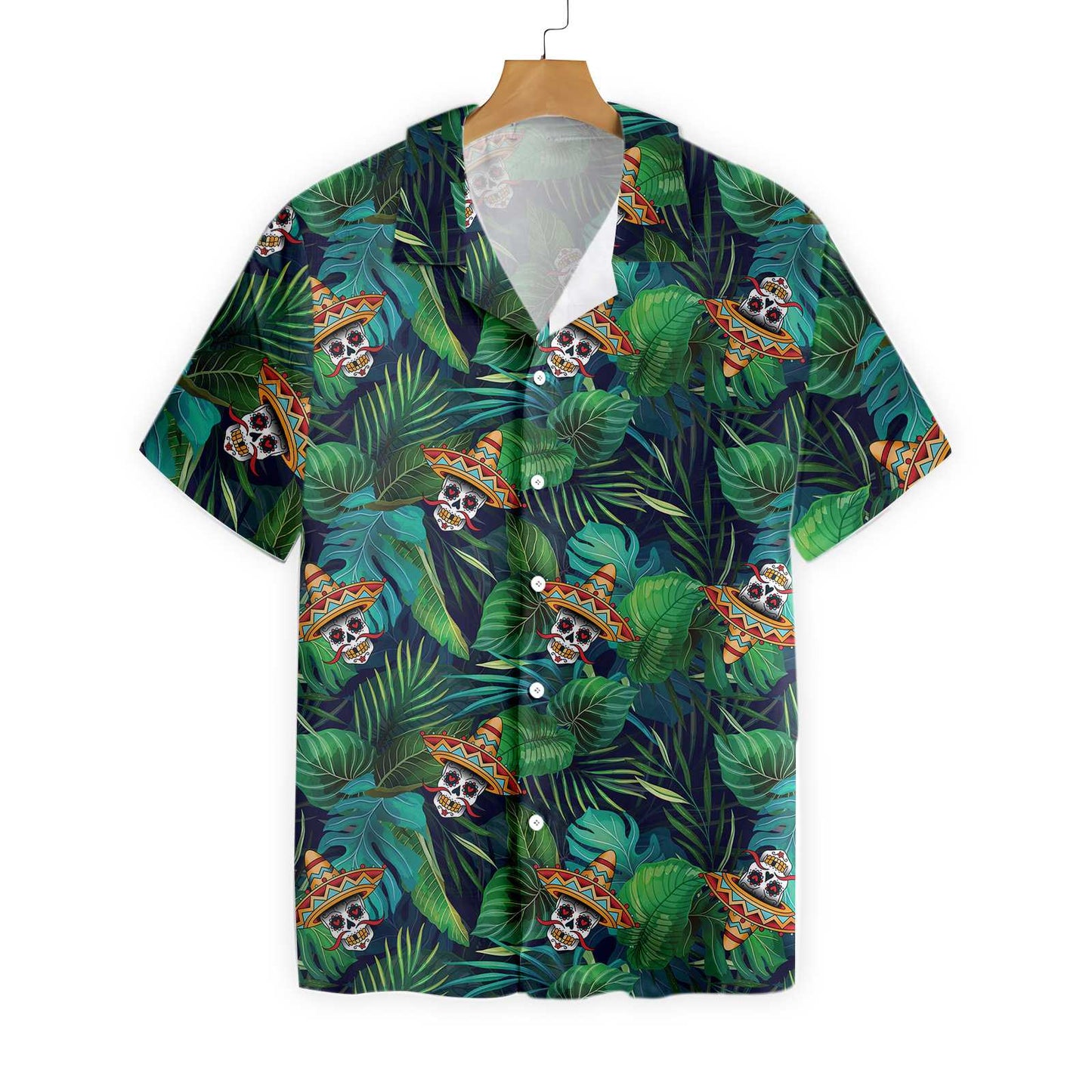 Mexican Skull Hawaiian Shirt, Tropical Aloha Shirt For Men And Women, Best Gift For Men Women, Perfect Gift For Friends, Husband, Boyfriend, Family