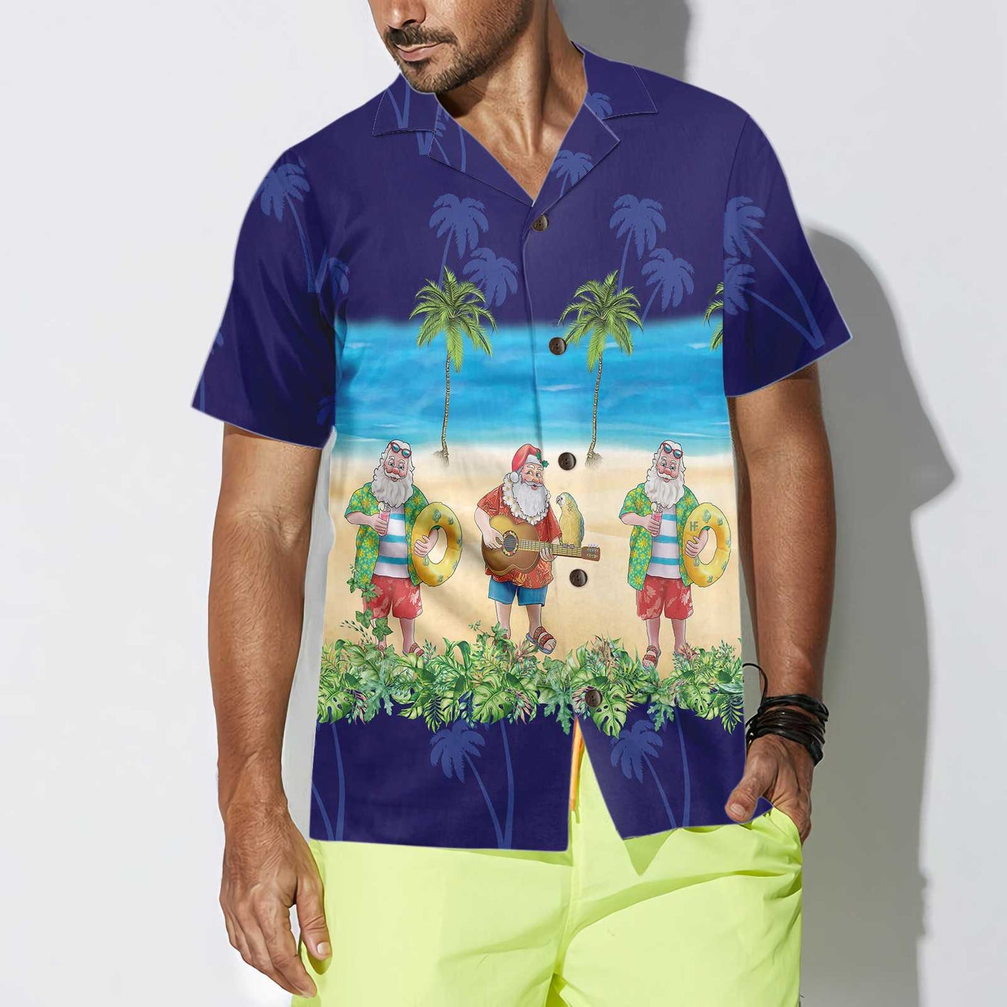 Aloha Shirt Santa Hawaiian Shirt, Funny Santa Christmas Vacation Shirt, Aloha Shirt For Men And Women, Best Gift For Christmas, Lovers, Friends, Husband, Boyfriend, Family