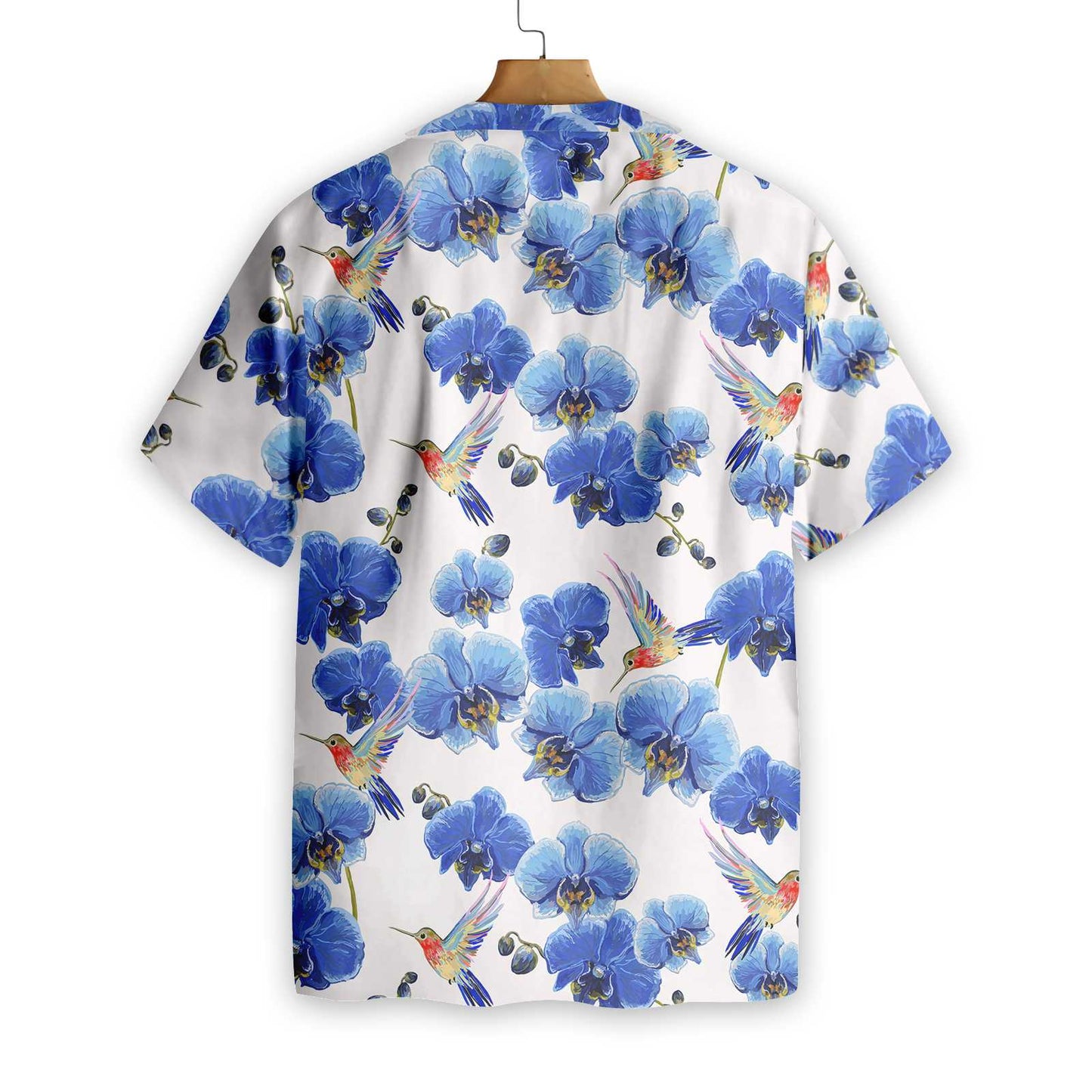 Amazing Hummingbird Hawaiian Shirt, Hummingbird Blue Flower Aloha Shirt For Men & Women, Best Gift For Husband, Wife, Boyfriend, Girlfriend, Friend, Family