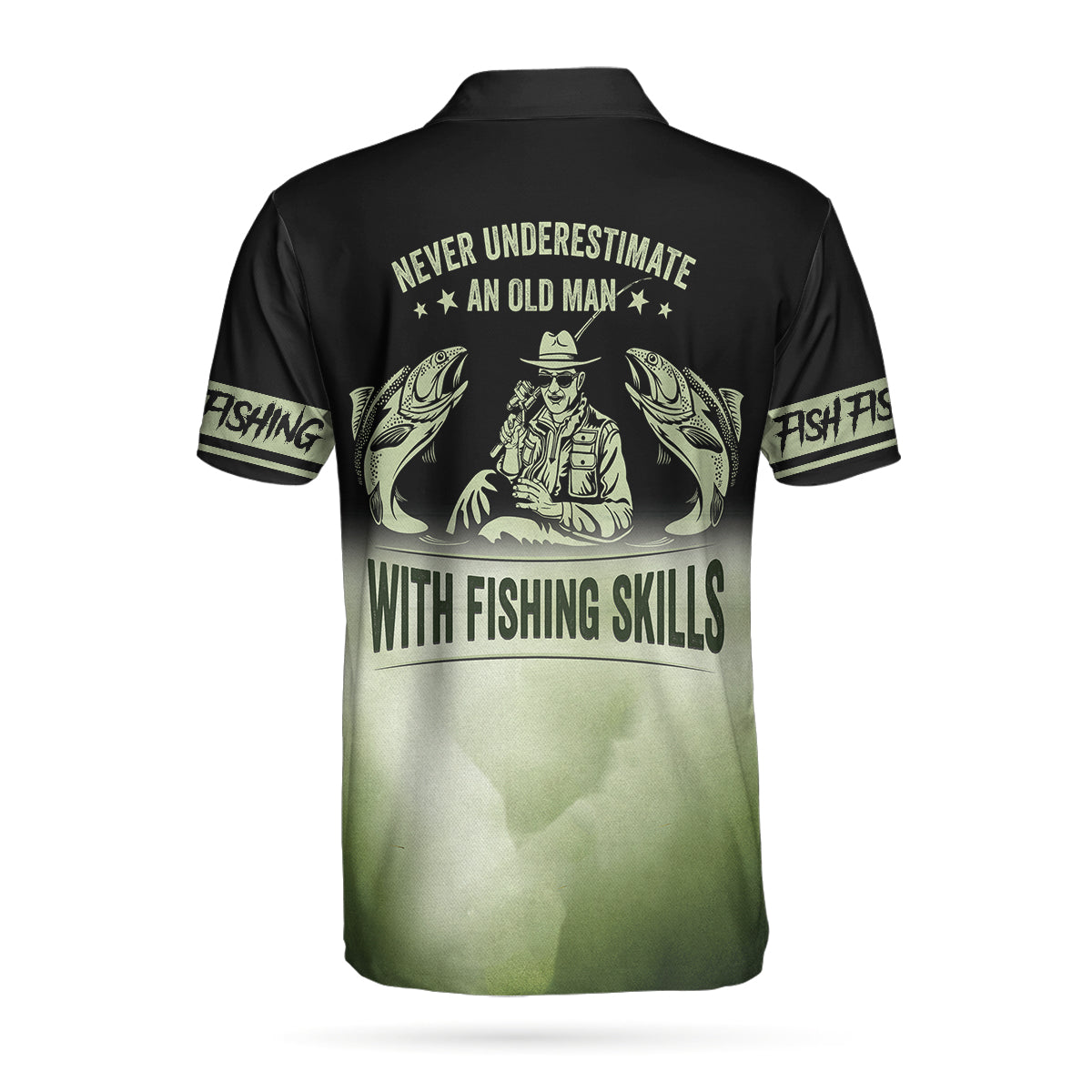 Fishing Men Polo Shirt, Fishing Forever Work Whenever Never Underestimate An Old Man With Fishing Skills Polo Shirt, Best Fishing Shirt For Men