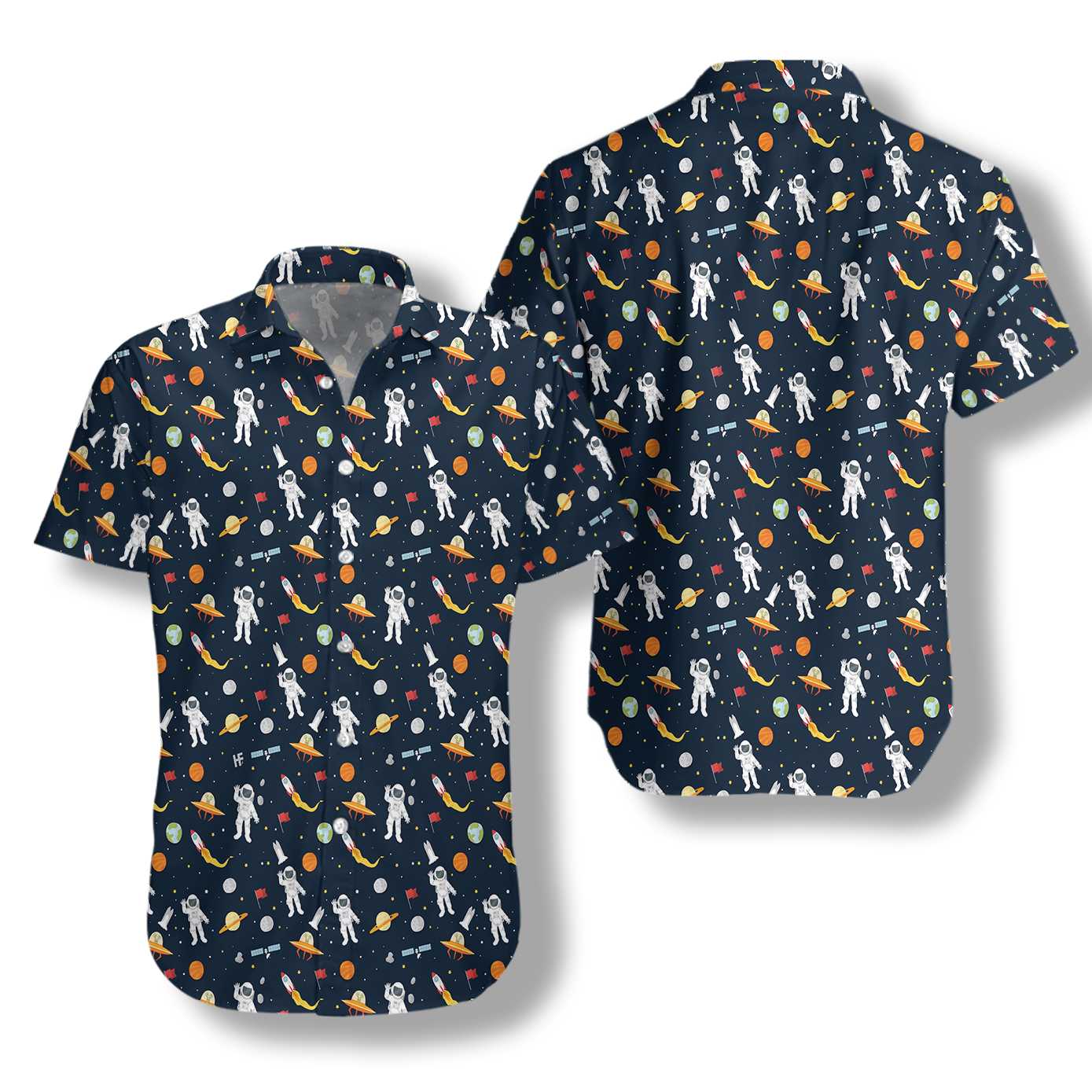Astronaut Hello Hawaiian Shirt, Spacecraft Spaceflight Aloha Shirt For Men & Women, Best Gift For Summer, Husband, Wife, Boyfriend, Girlfriend
