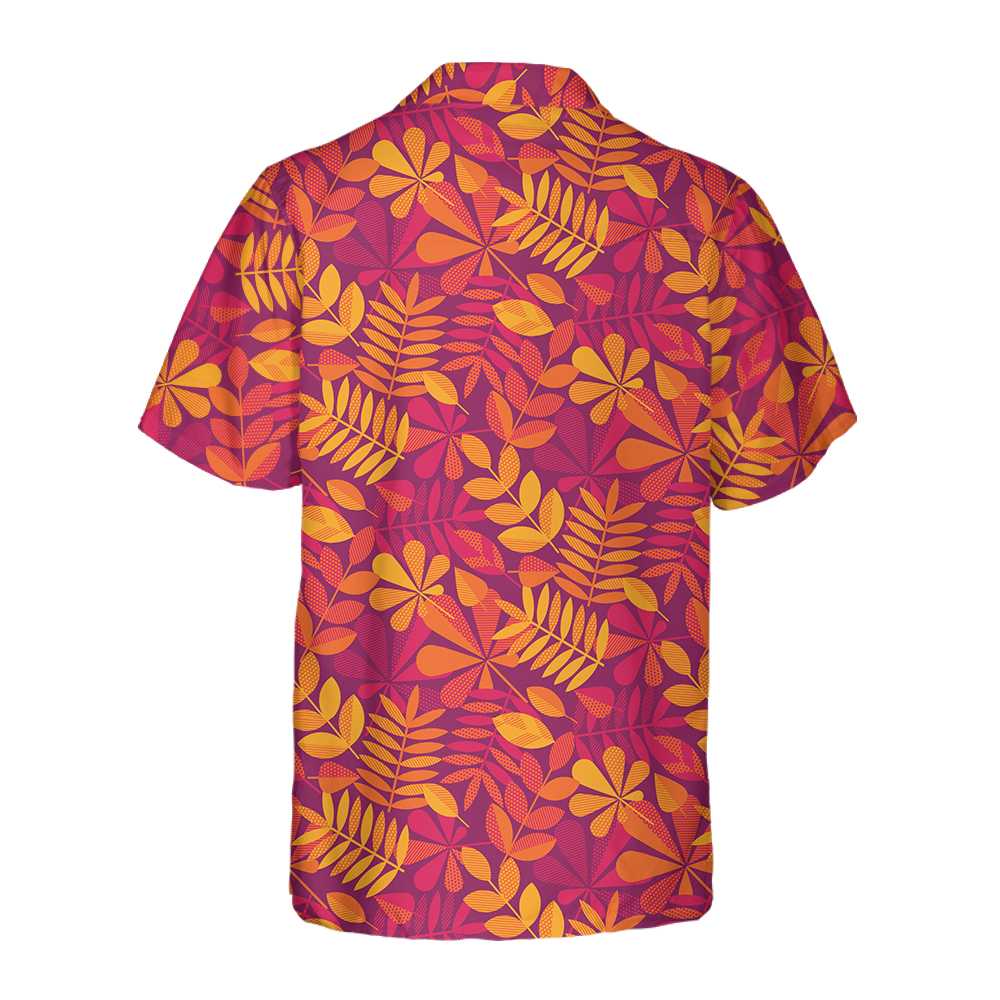 Autumn Leaves Seamless Pattern For Thanksgiving Hawaiian Shirt, Fall Season Thanksgiving Aloha Shirt for Men And Women, Gift For Thanksgiving Day