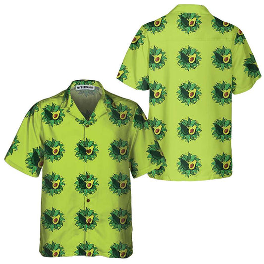 Avocado On Light Green Hawaiian Shirt, Funny Avocado Aloha Shirt, Short Sleeve Avocado Print Shirt, Best Gift For Avocado Lovers, Husband, Wife, Boyfriend, Girlfriend
