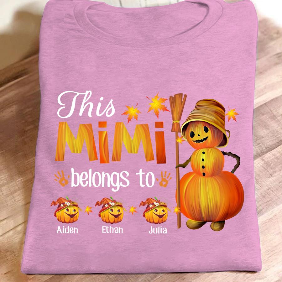 Mimi and Kids Custom Name T-shirt, This Mimi Belongs To Personalized Shirt - Perfect Gift For Gigi, Nana, Mimi, Grandma