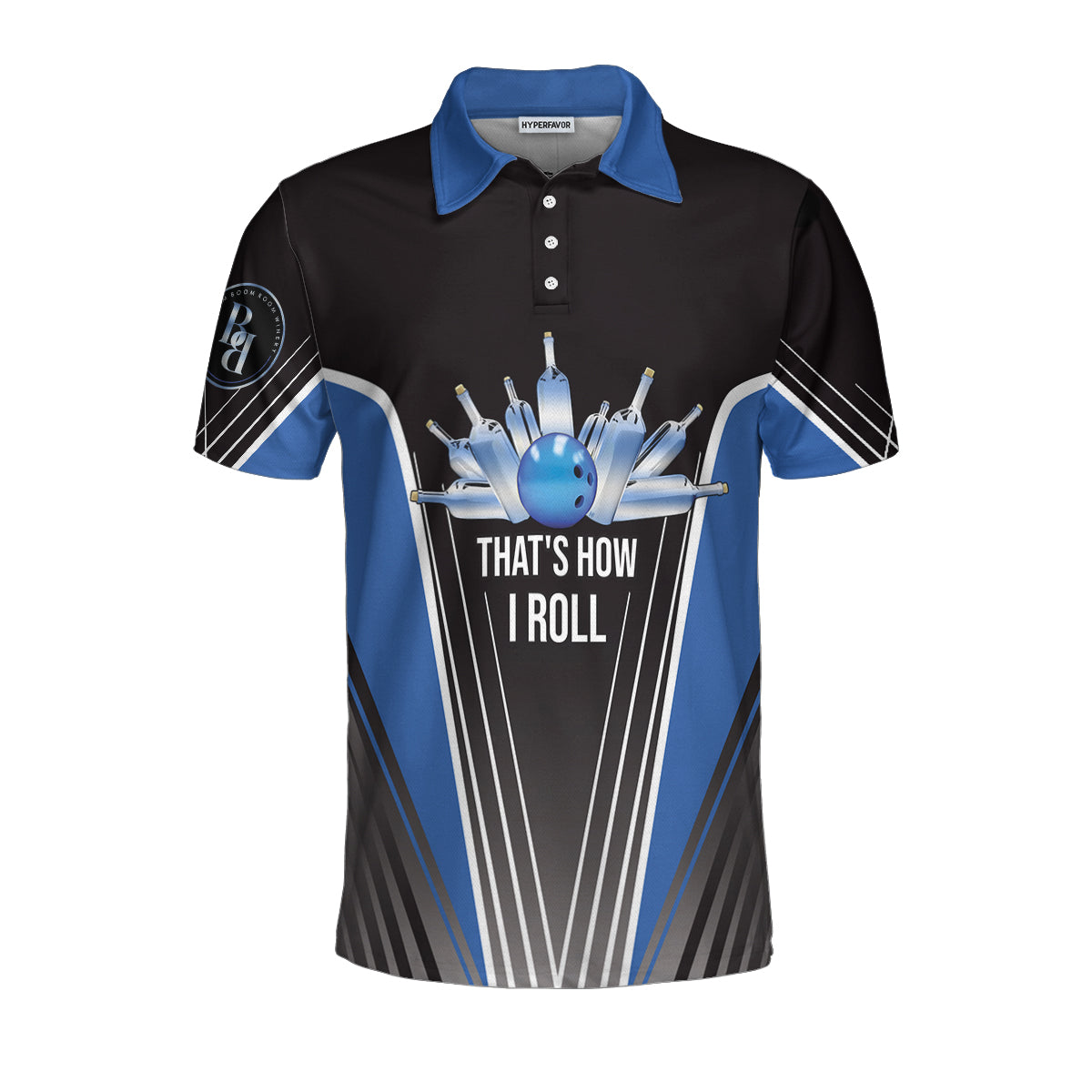 BB Room Winery That's How I Roll Bowling Men Polo Shirt, Best Gifts for Wine Lovers