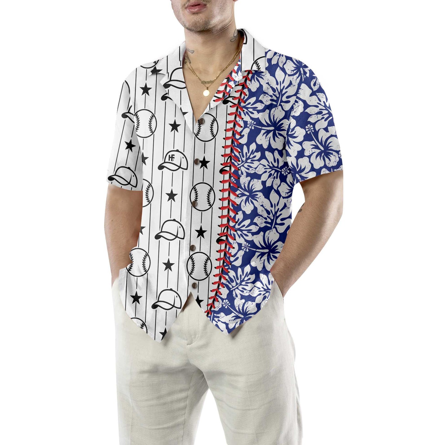 Baseball Tropical Pattern Baseball Hawaiian Shirt, Button Up Baseball Shirt For Men & Women, Cool Baseball Gift - Perfect Gift For Baseball Lovers, Friends, Husband, Boyfriend, Family
