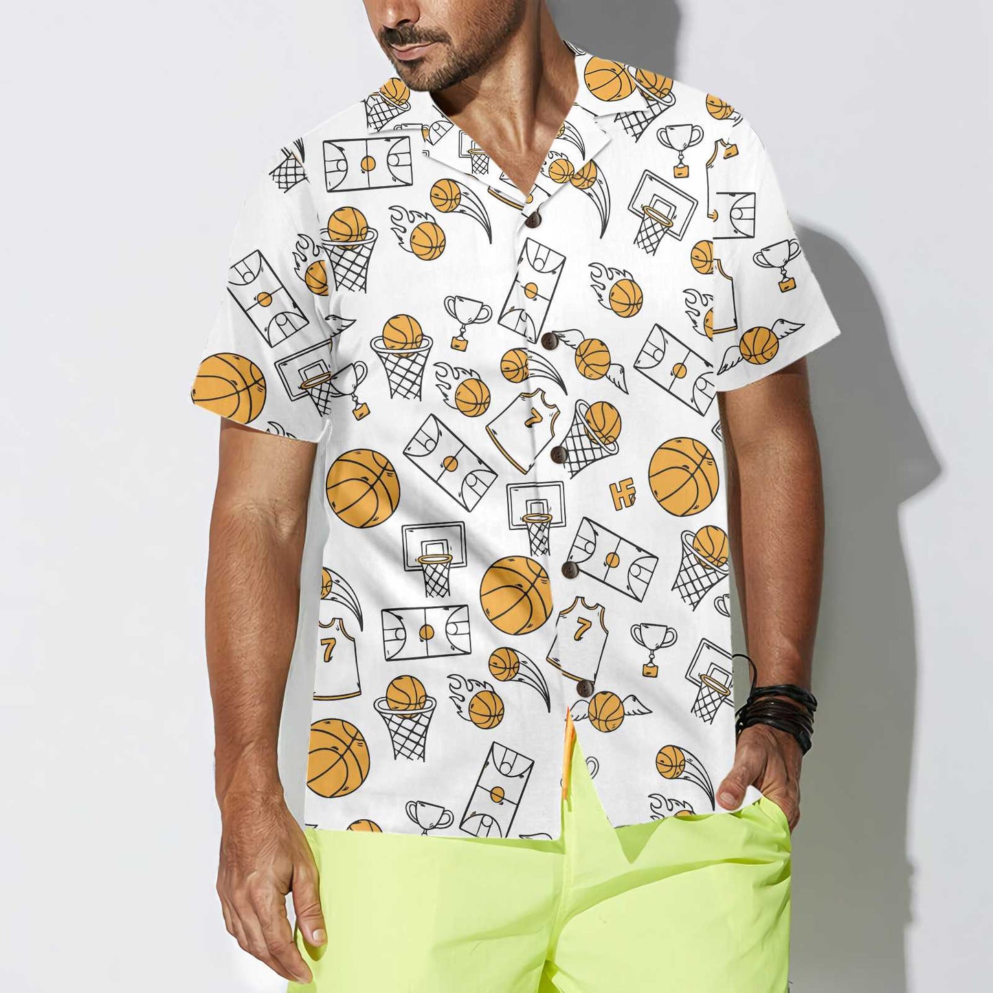 Basketball Pattern Hawaiian Shirt, Basketball Pattern Hawaiian Shirt For Adults, Best Hawaiian Basketball Shirt For Basketball Players