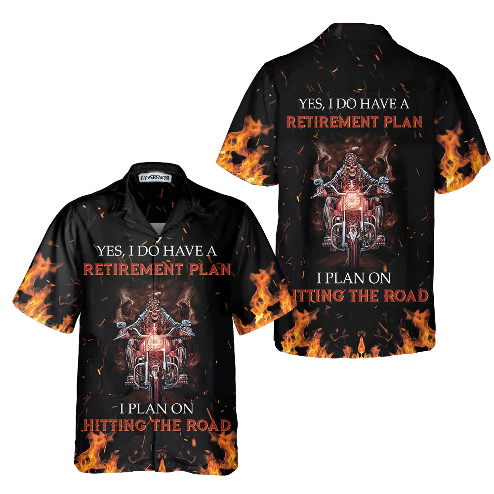 Biker Retirement Plan Hawaiian Shirt, Unique Motocycle Shirt, Best Gift For Bikers, Husband, Boyfriend