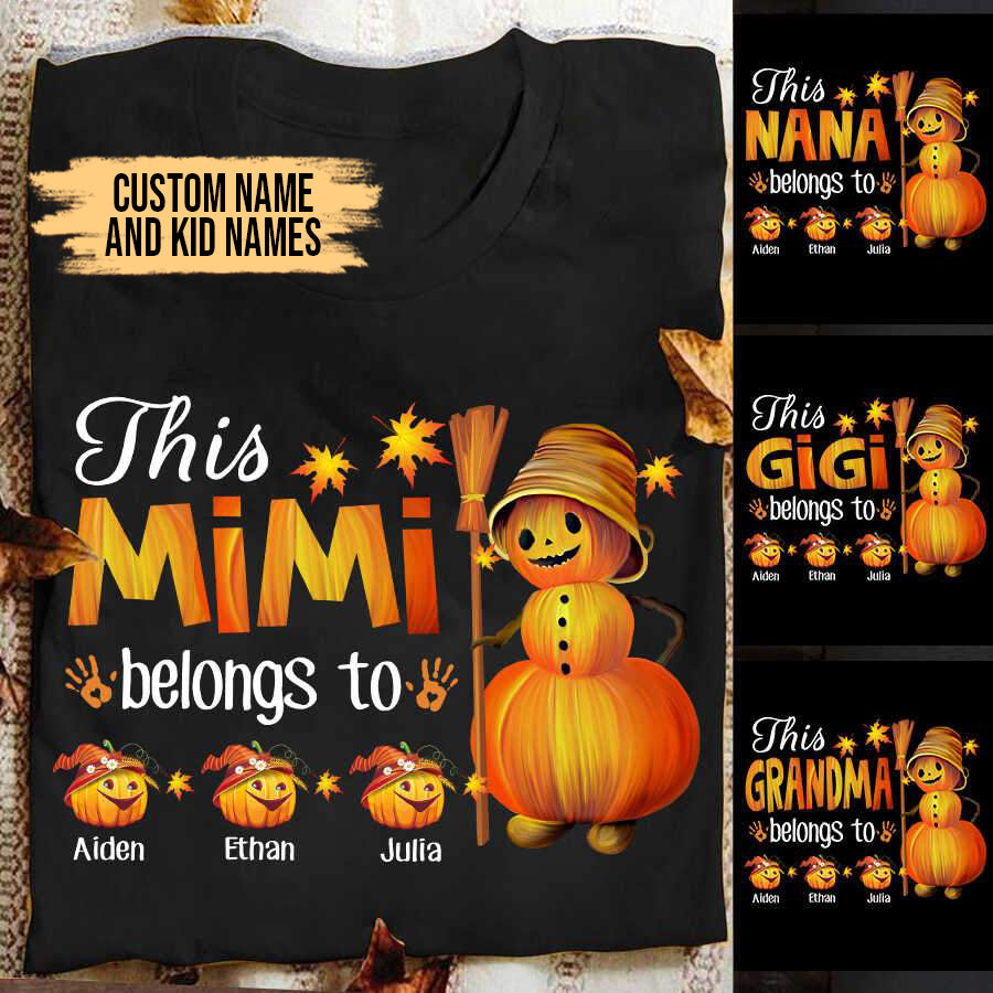 Mimi and Kids Custom Name T-shirt, This Mimi Belongs To Personalized Shirt - Perfect Gift For Gigi, Nana, Mimi, Grandma
