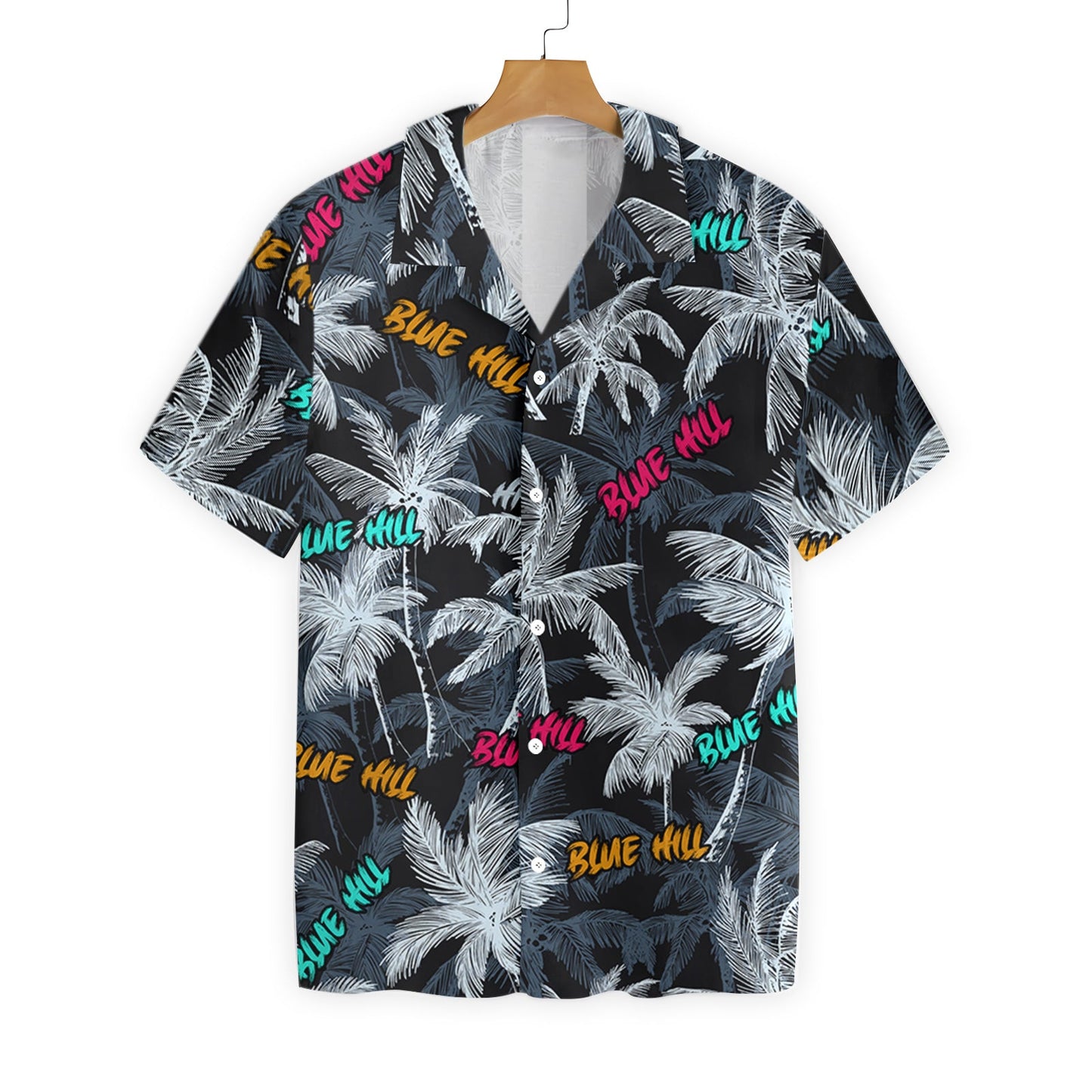 Blue Hill Beach Coconut Tree Seamless Hawaiian Shirt, Best Gift For lover, Friend, Family