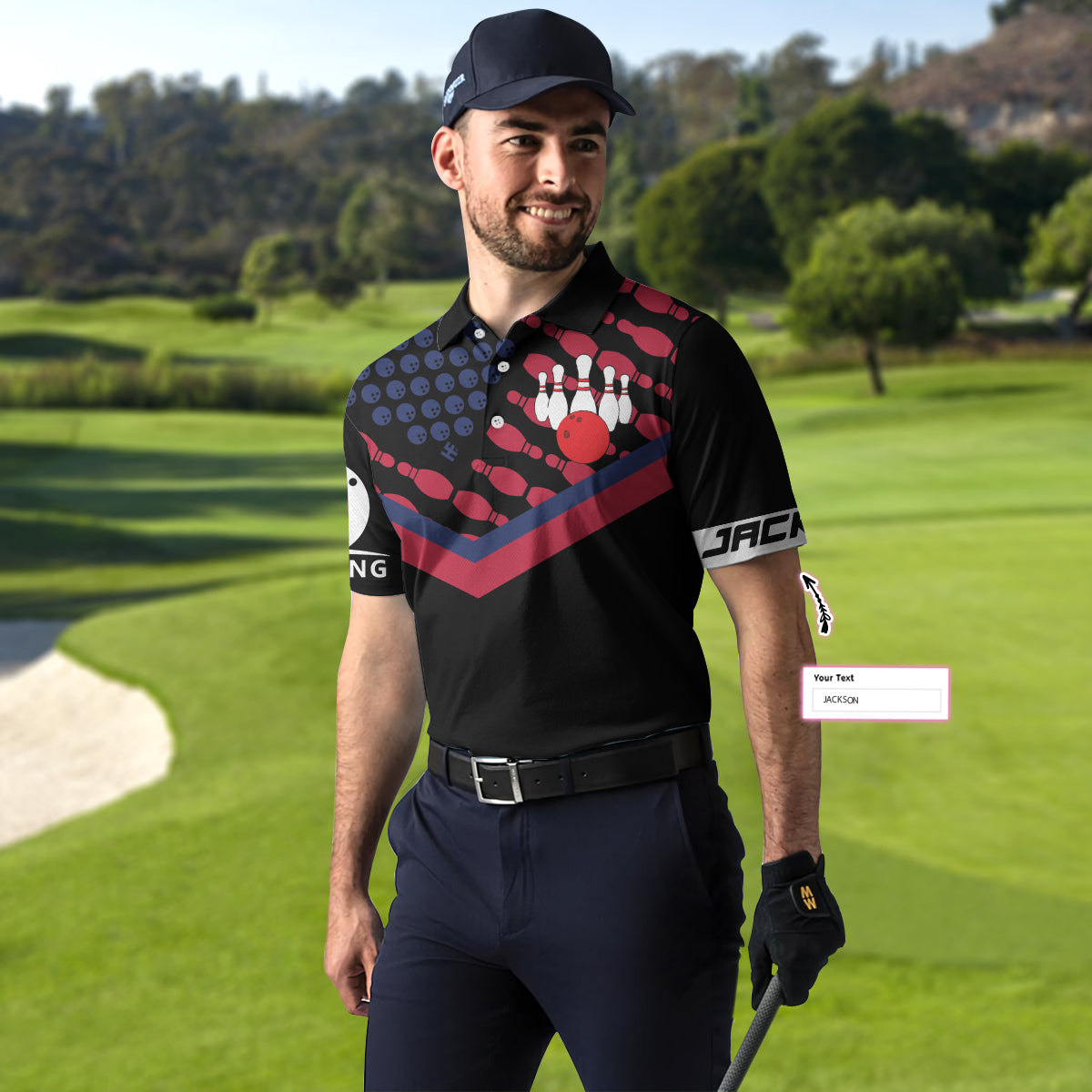 Men Polo Shirt - Bowling Aim Shoot Swear Repeat Custom Polo Shirt, Customized Bowling Shirt For Bowlers, Tenpin Bowling Shirt - Best Polo Shirt For Men