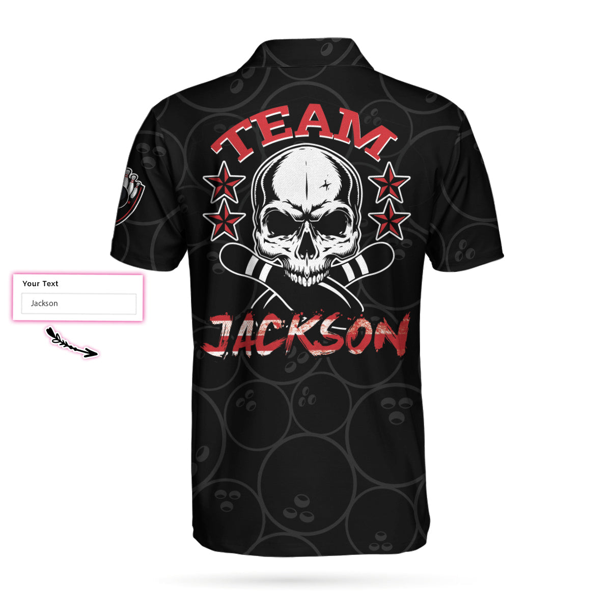 Bowling Custom Men Polo Shirt - Bowling Skull Polo Shirt, Skull American Flag Personalized Polo Shirt For Men - Perfect Gift For Friend, Family, Bowling Lovers