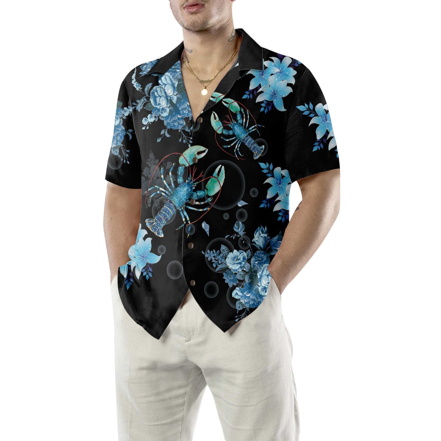 Bright Blue Lobster Hawaiian Shirt, Unique Blue Lobster Shirt For Men & Women, Gift For Lobster Lovers, Friend, Family