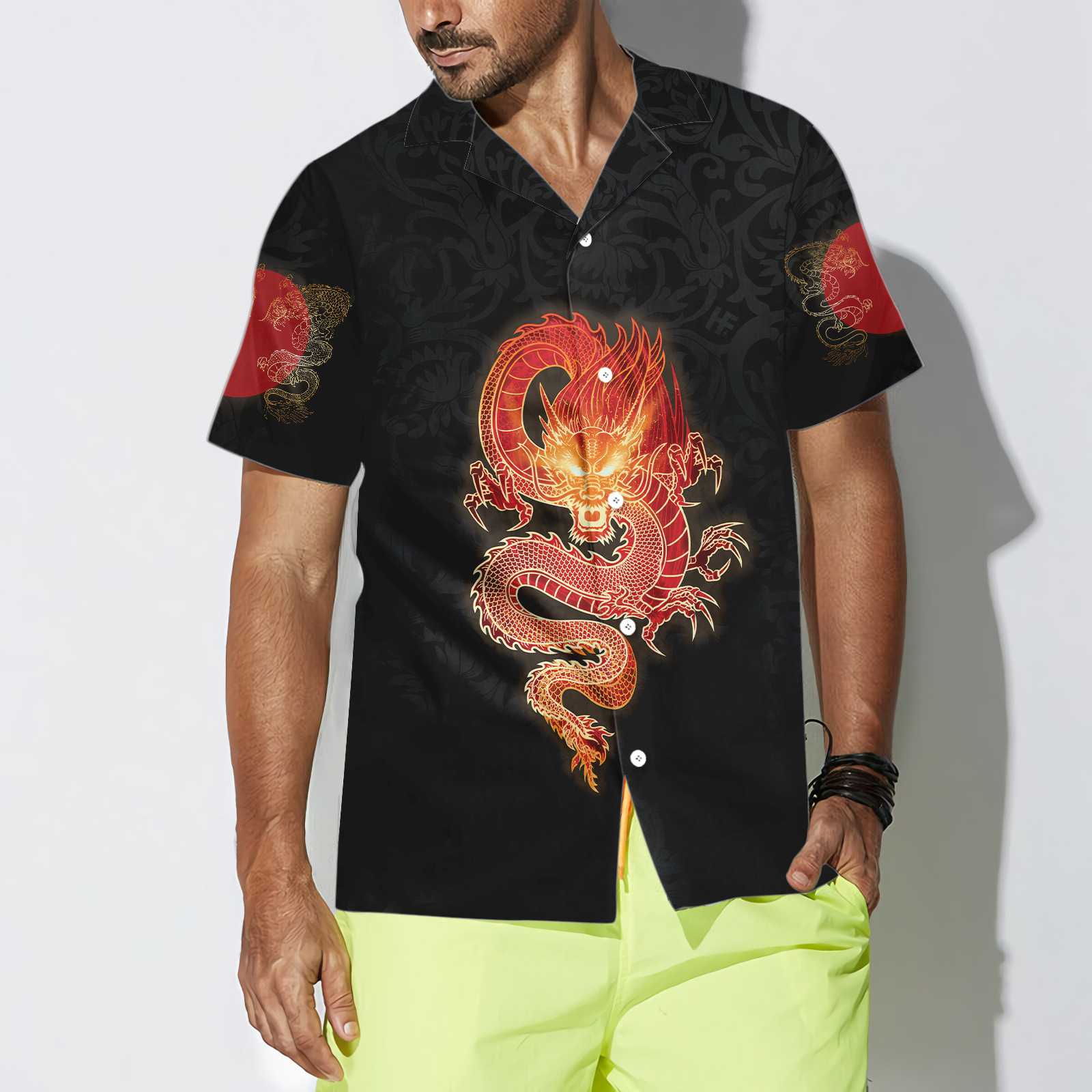 Chinese Dragon Hawaiian Shirt, Red Dragon Shirt For Men And Women, Best Gift For China Lover, Friend, Family