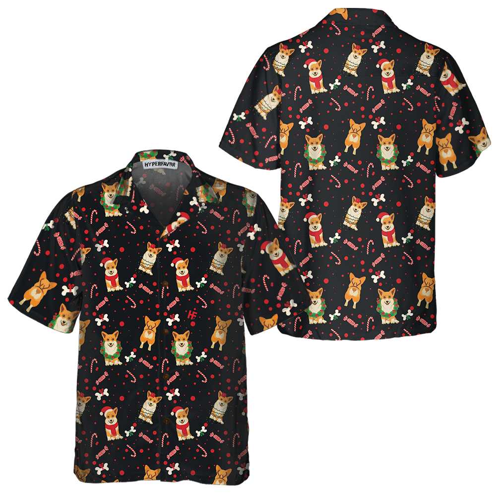 Christmas Corgis Dog Hawaiian Shirt, Funny Dog Christmas Shirt, Best Gift For Christmas,Dog lover, Friend, Family