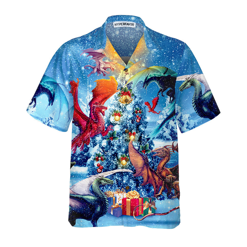 Christmas Dragons Reunion Christmas Hawaiian Shirt, Festive Dragon Hawaiian Shirt For Men, Best Christmas Gift For lover, Friend, Family