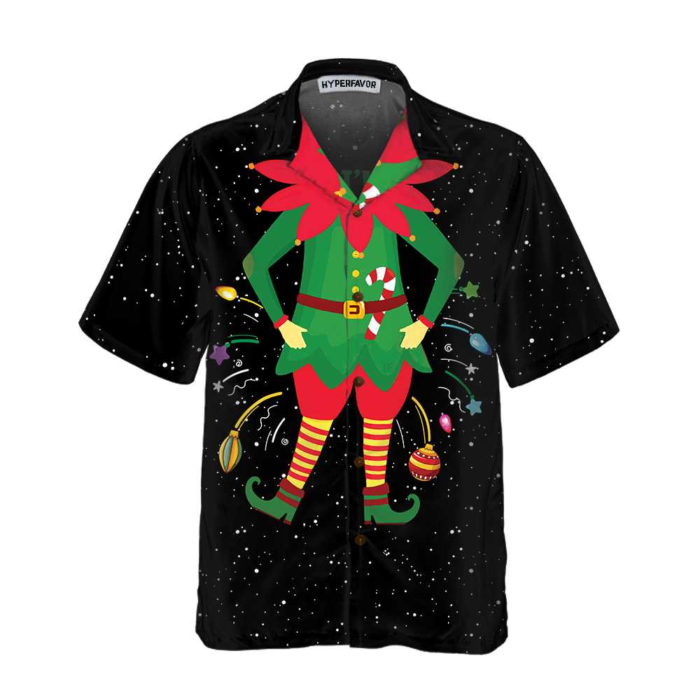 Christmas Elf Costume Hawaiian Shirt, Funny Elf Christmas Shirt, Best Christmas Gift Idea, Best Christmas Gift For lover, Friend, Family