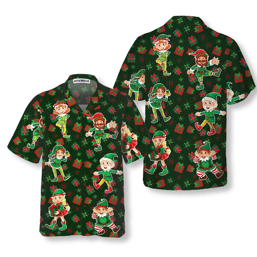 Christmas Elf Party Hawaiian Shirt, Funny Elf Christmas Shirt, Best Xmas Gift Idea, Best Christmas Gift For lover, Friend, Family