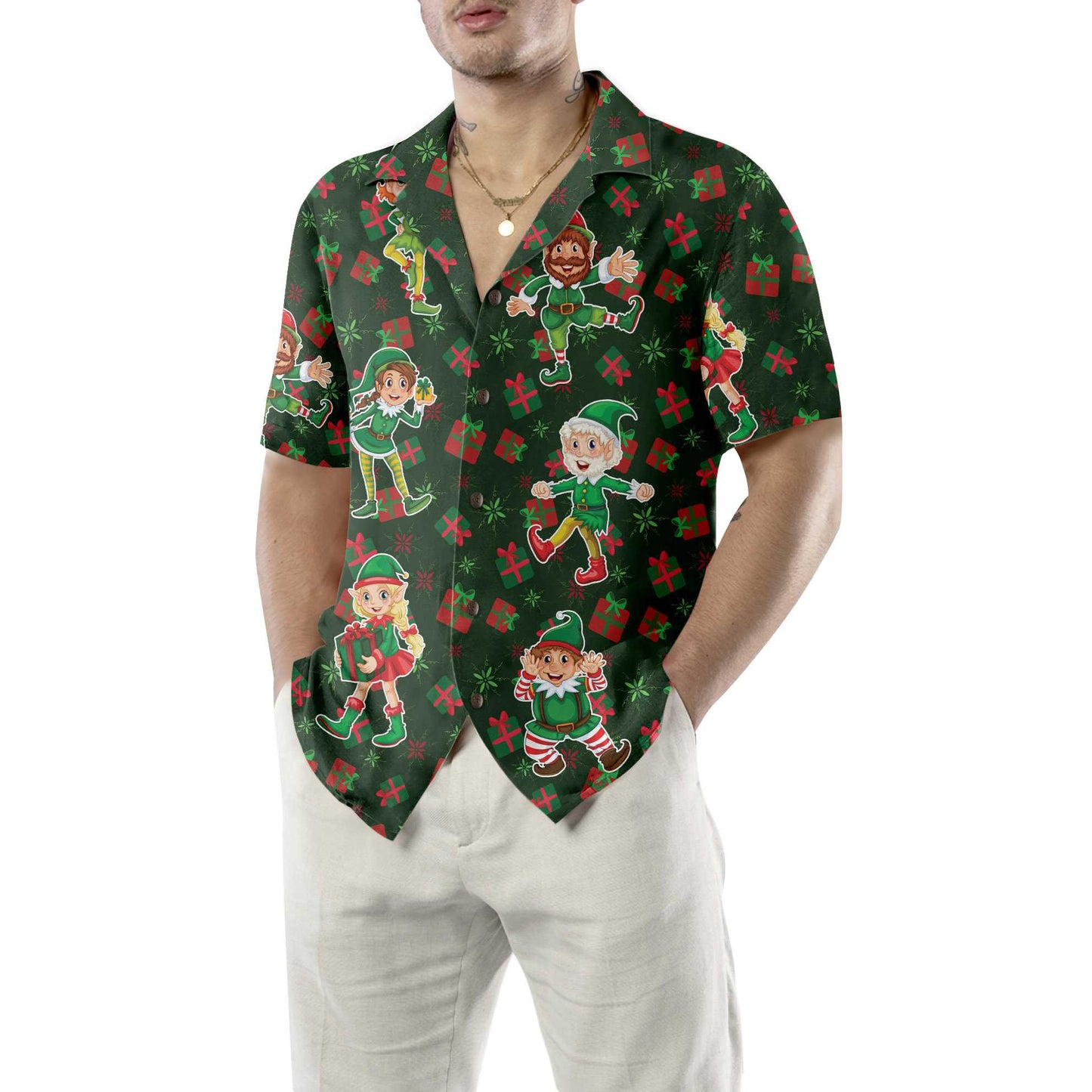 Christmas Elf Party Hawaiian Shirt, Funny Elf Christmas Shirt, Best Xmas Gift Idea, Best Christmas Gift For lover, Friend, Family