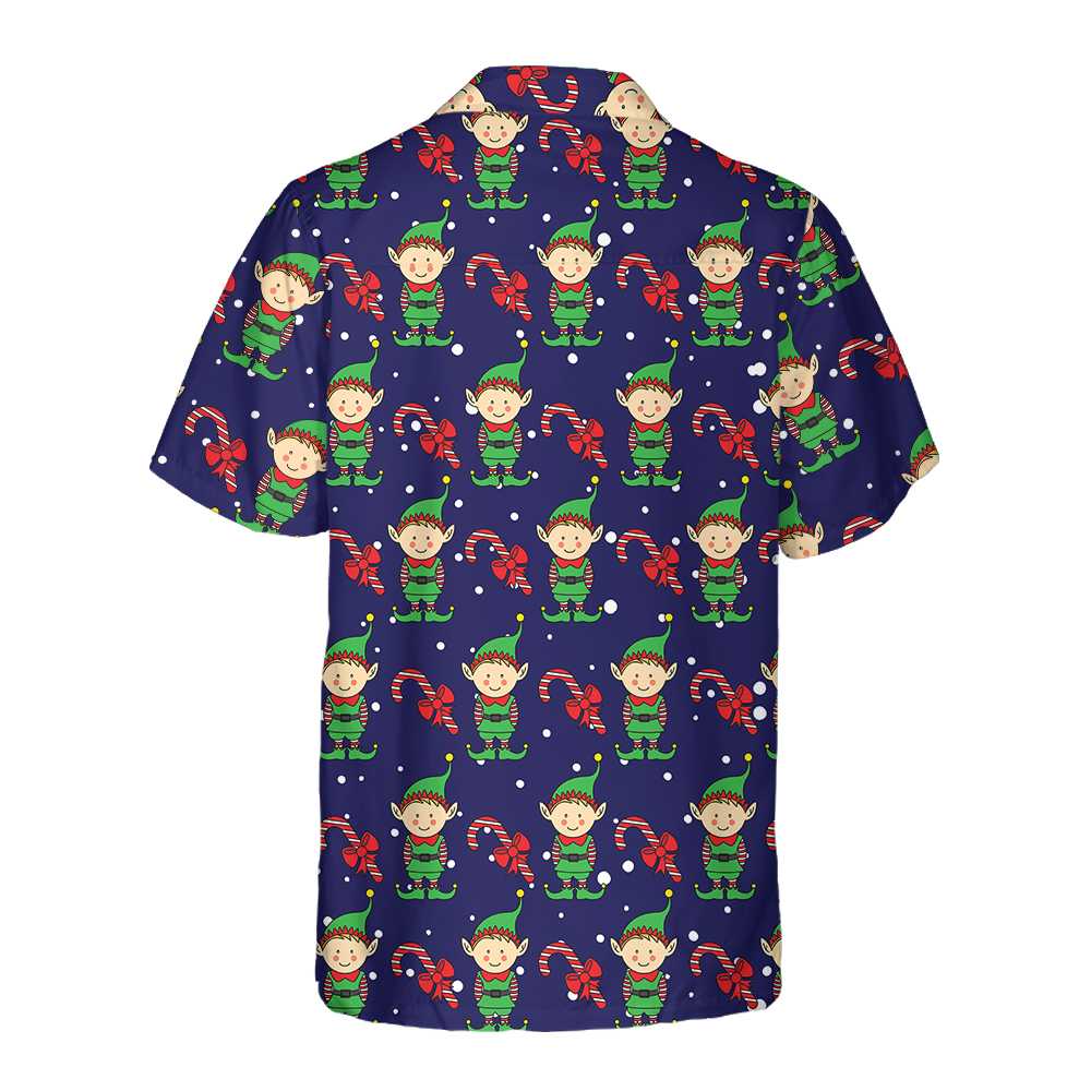 Christmas Elves On Blue Hawaiian Shirt. Elf Christmas Shirt, Best Xmas Gift Idea, Best Christmas Gift For lover, Friend, Family