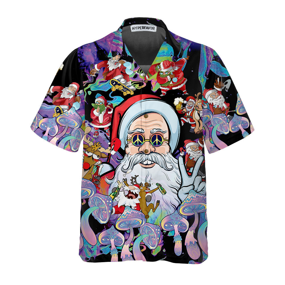 Christmas Hippie Santa Claus Hawaiian Shirt, Santa Christmas Shirt, Best Gift For Christmas, Best Christmas Gift For lover, Friend, Family