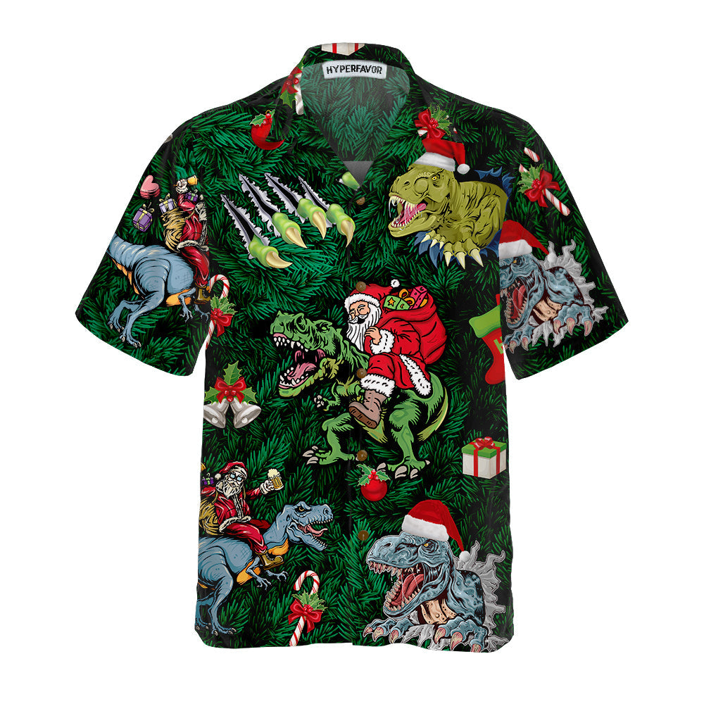 Christmas Holiday With T-Rex Hawaiian Shirt, Funny Dinosaur Christmas Shirt, Best Xmas Gift Idea, Best Christmas Gift For lover, Friend, Family