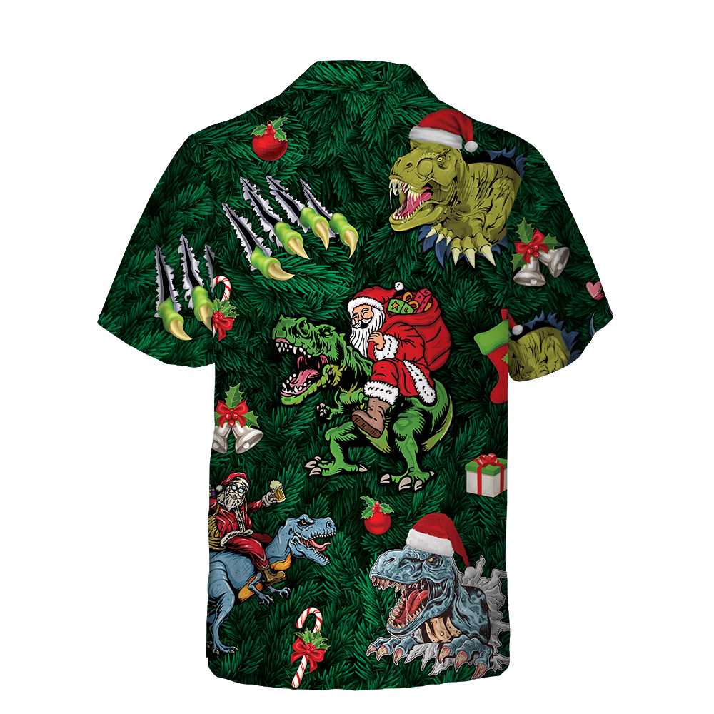Christmas Holiday With T-Rex Hawaiian Shirt, Funny Dinosaur Christmas Shirt, Best Xmas Gift Idea, Best Christmas Gift For lover, Friend, Family