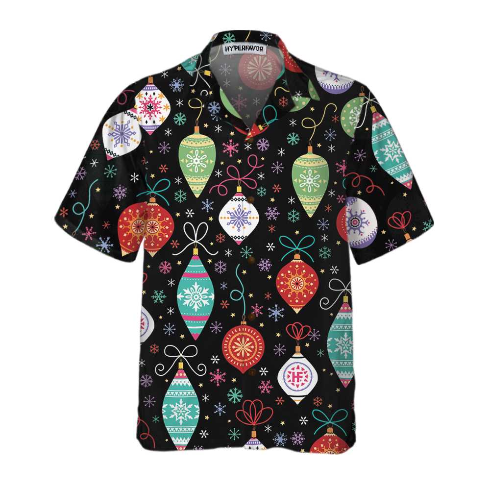 Christmas Ornament Pattern Hawaiian Shirt, Funny Christmas Shirt For Men, Best Christmas Gift For lover, Friend, Family
