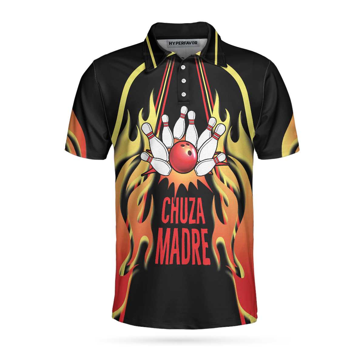 Personalized Chuza Madre No Pin Left Behind Bowling Polo Shirt, Custom Short Sleeve Men Polo Shirt, Best Gift For Men, Gift For Bowling Lovers