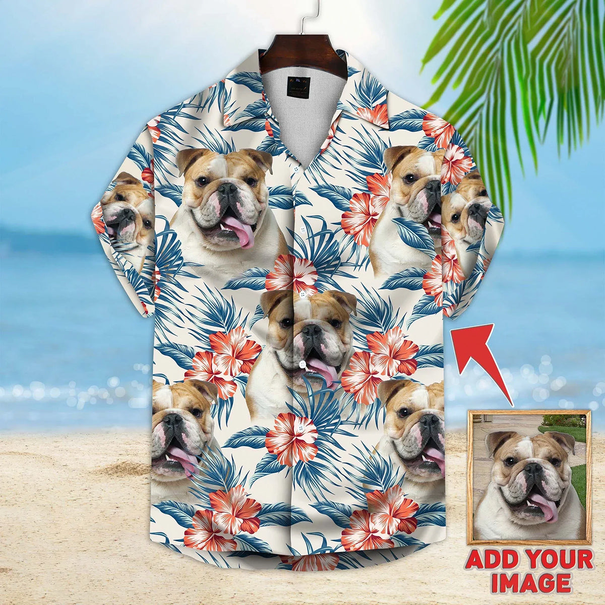 Personalized Hawaiian Shirts, Custom Photo Floral Hawaiian Shirt, Custom Animal Hawaiian Shirt
