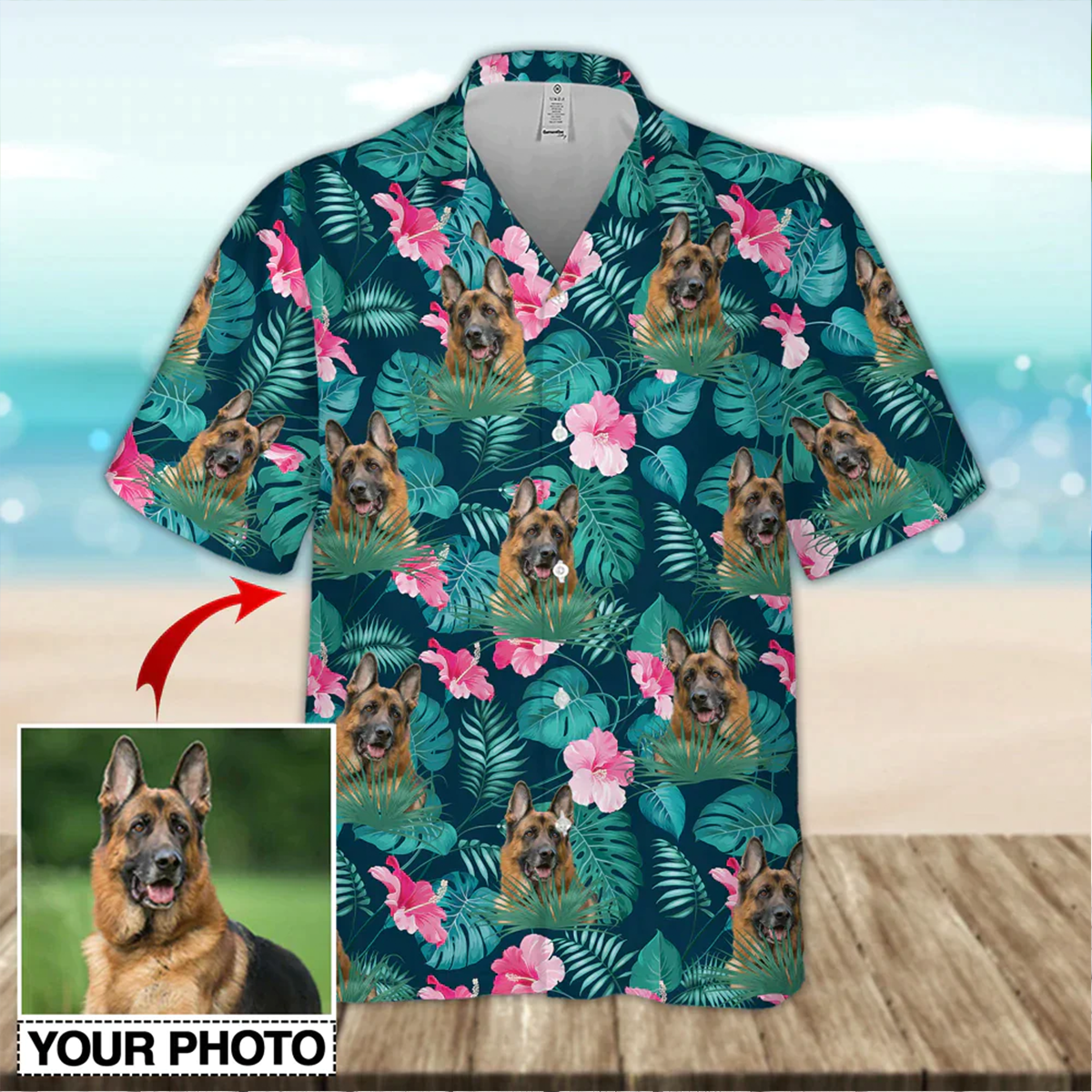 Personalized Hawaiian Shirts, Custom Photo Hawaiian Shirt, Custom Photo Funny Dog Hawaiian Shirt