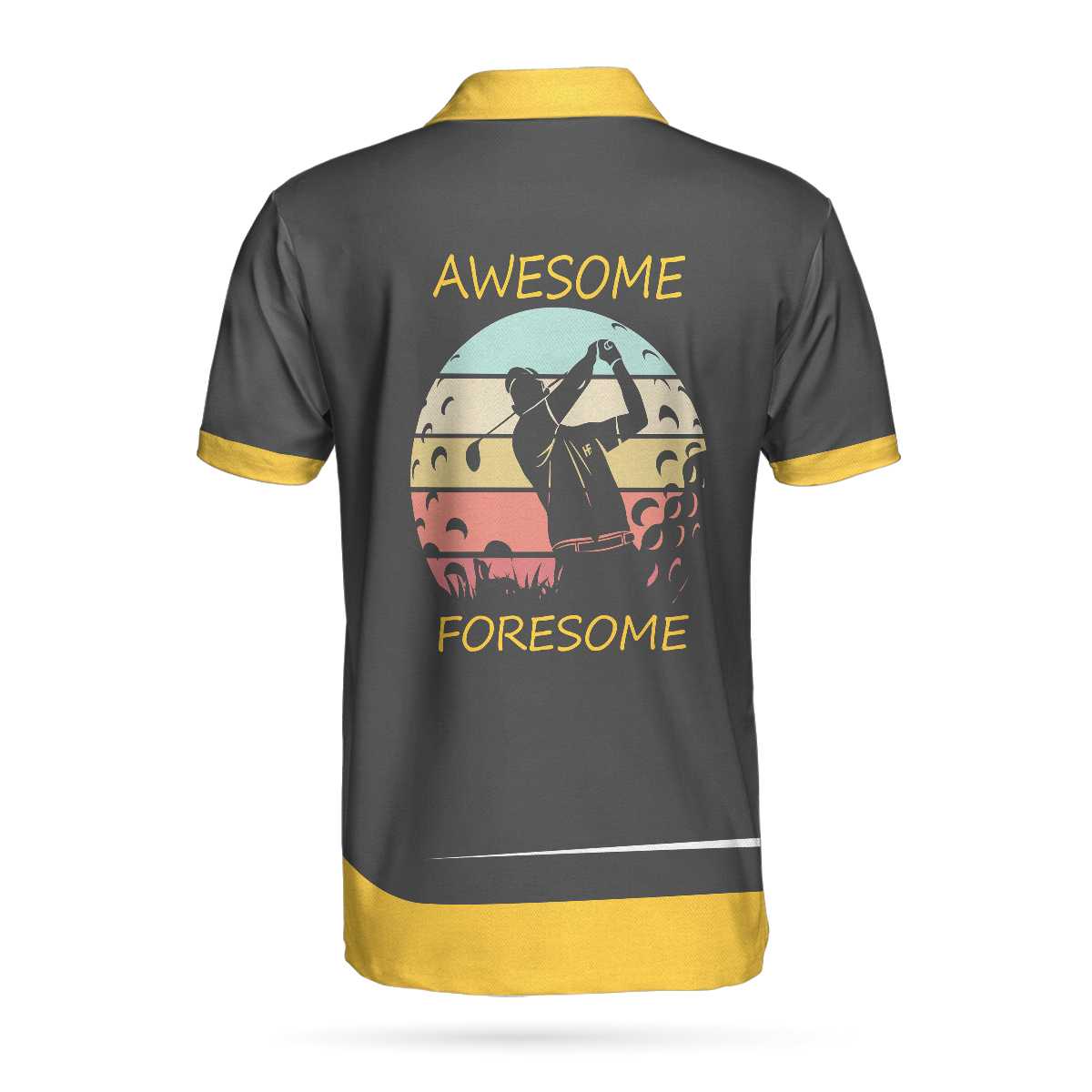 Personalized Awesome Foresome ,The Longest Day Custom Polo Shirt, Best Gift For Men, Polo Shirt Gift For Men Golfers