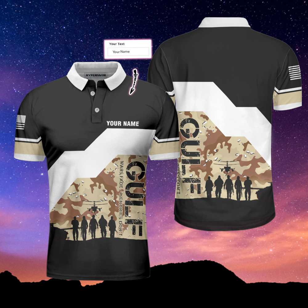 Personalized Desert Storm Veteran Polo Shirt, Personalized Gift For Veterans, Cool Desert Shirt Design For Male, Best Gift For Men Veterans