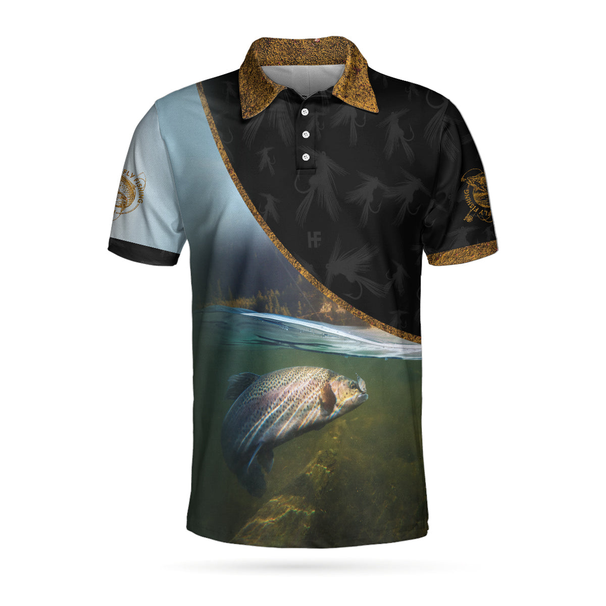 Fly Fishing Is The Most Fun You Have Men Polo Shirt, River Fishing Polo Shirt, Best Fishing Gift For Men, Gift For Fishing Lovers