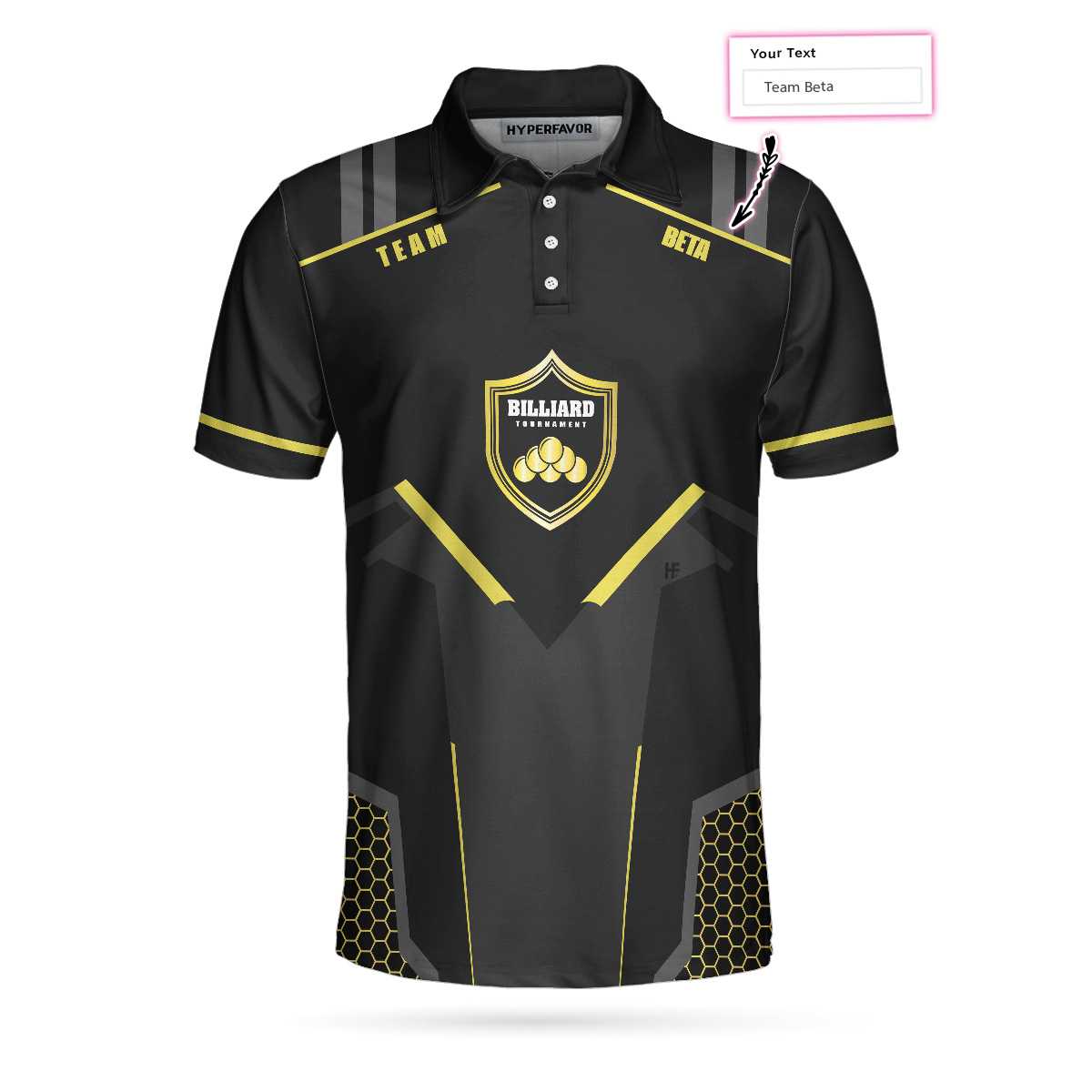 Personalized Billiards Men Polo Shirt, Golden Team Billiards Team Custom Shirt For Men, Best Custom Billiards Gift