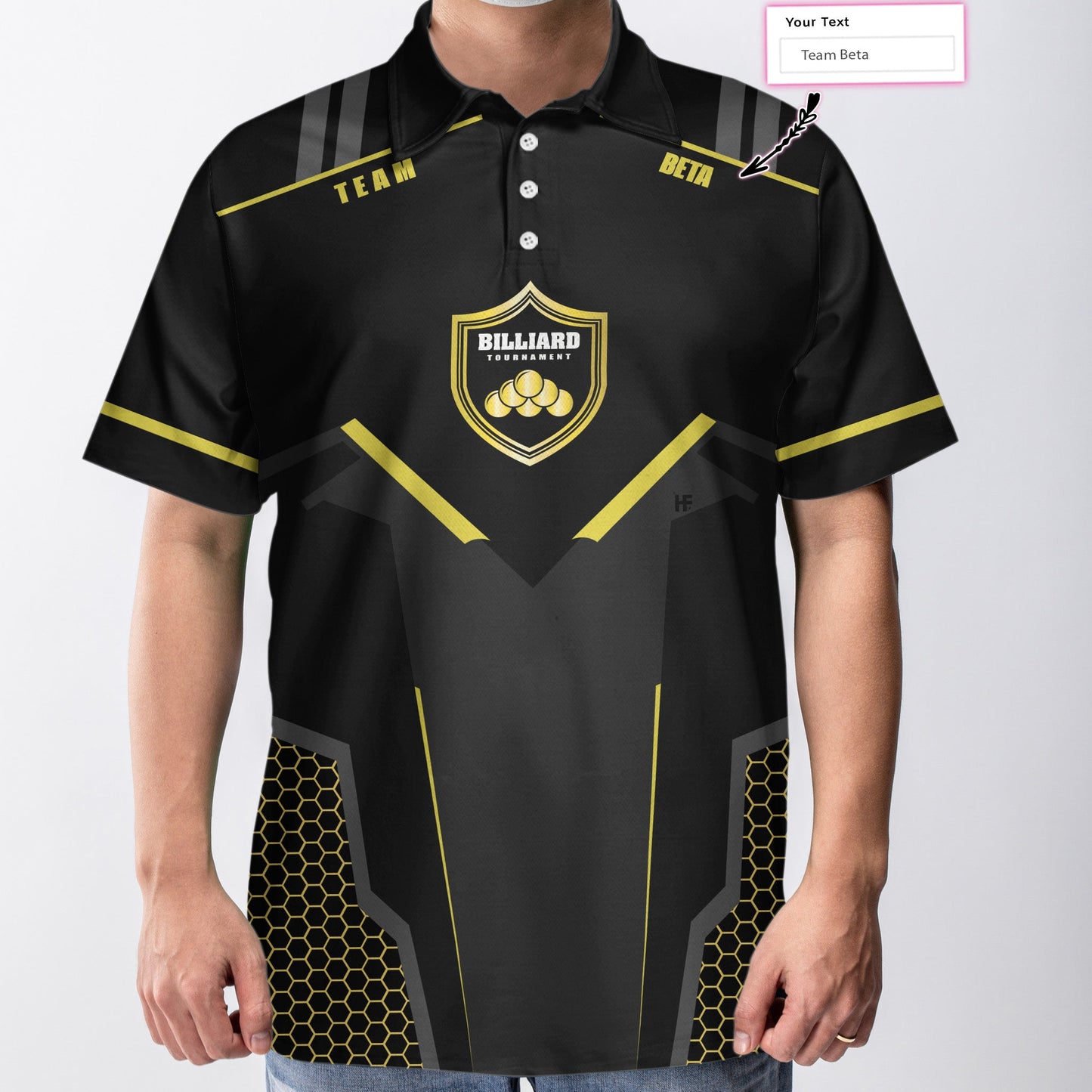 Personalized Billiards Men Polo Shirt, Golden Team Billiards Team Custom Shirt For Men, Best Custom Billiards Gift