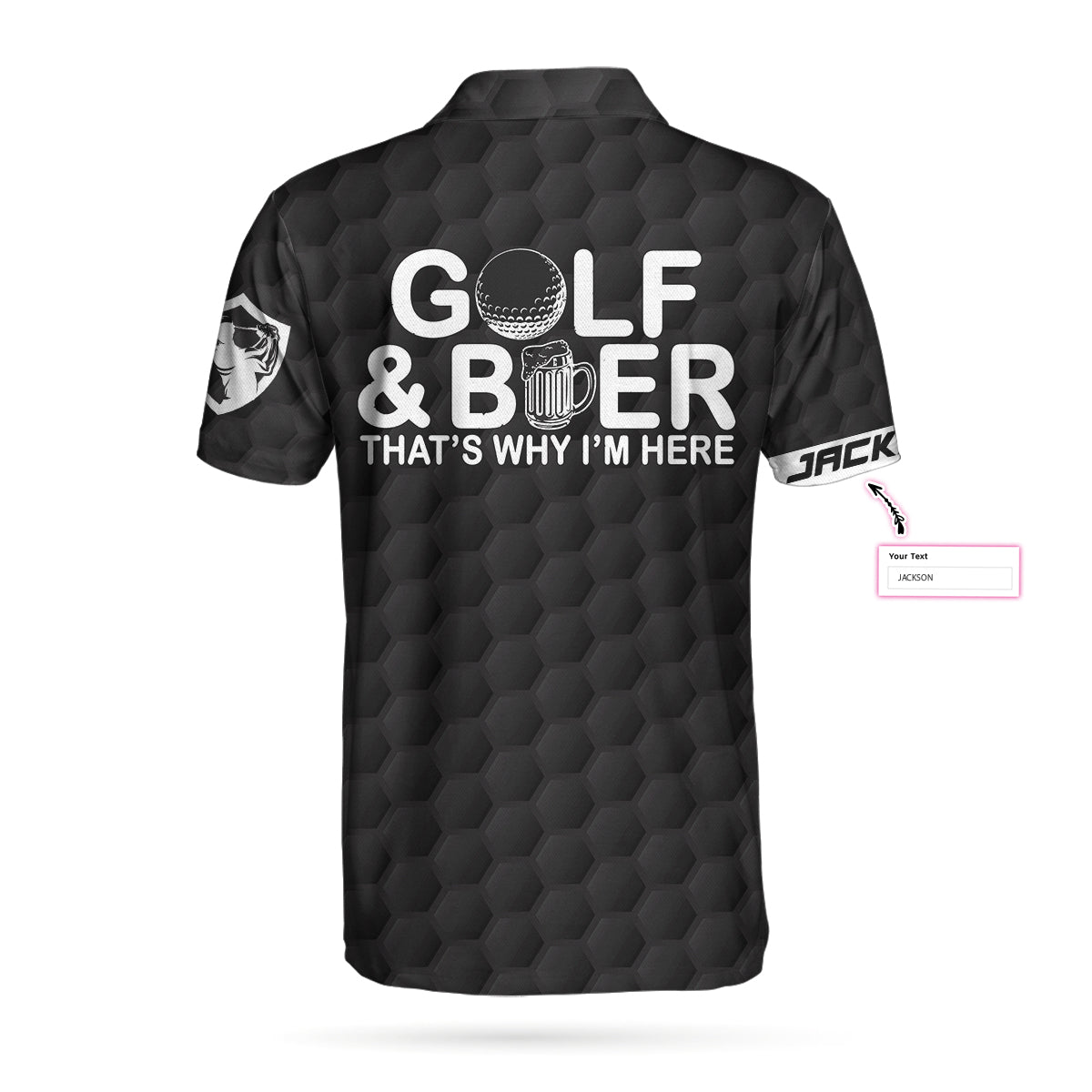 Personalized American Flag Golf Polo Shirt, Golf And Beer That's Why I'm Here Custom Polo Shirt, Best Gift Shirt For Beer Lovers