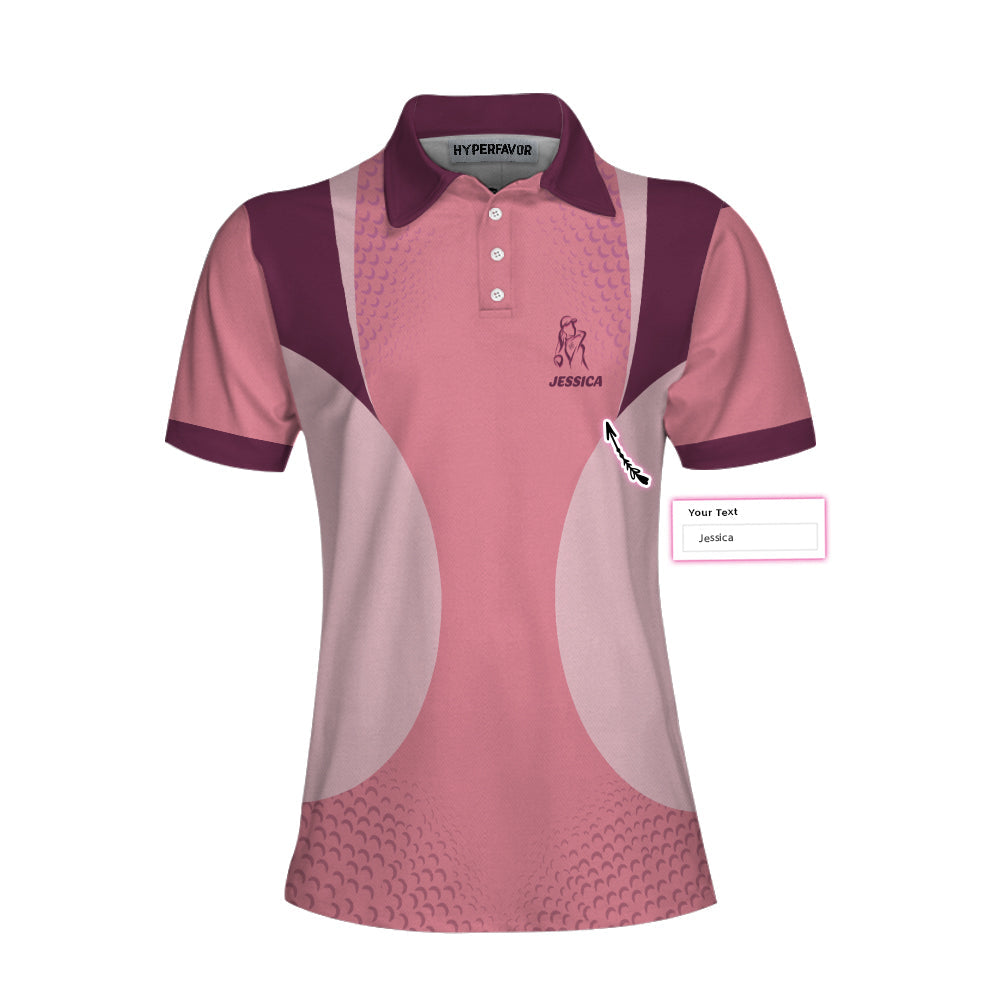 Personalized Golf Women Polo Shirt, Golf And Wine Kind Of Girl Custom Short Sleeve Shirt For Ladies, Best Gift For Golfers