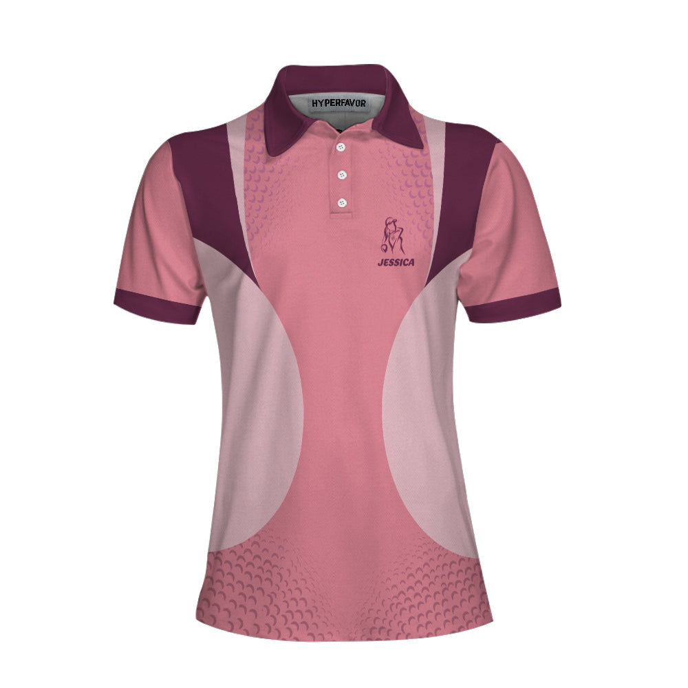 Personalized Golf Women Polo Shirt, Golf And Wine Kind Of Girl Custom Short Sleeve Shirt For Ladies, Best Gift For Golfers