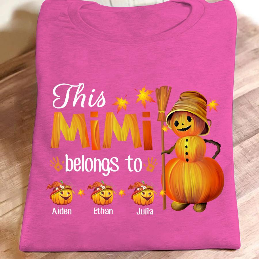 Mimi and Kids Custom Name T-shirt, This Mimi Belongs To Personalized Shirt - Perfect Gift For Gigi, Nana, Mimi, Grandma