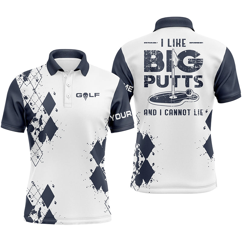 Golf Men Polo Shirt - Funny Custom Name Apparel - Personalized Gift For Golf Lover, Men, Husband, Team - I Like Big Butts And I Cannot Lie