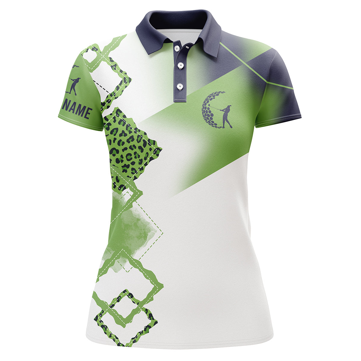 Custom Name 3d Golf Shirts For Women Multi-color Golf Polo Shirts, Personalized Golf Gifts For Women