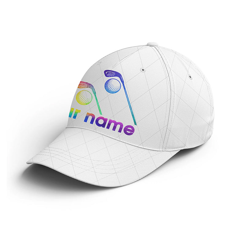 Watercolor Golf Cap Custom Name For Women, Personalized Golf Lover Gifts, Golf Sun Hats Unique Gifts For Him, Golfer, Her, Friend